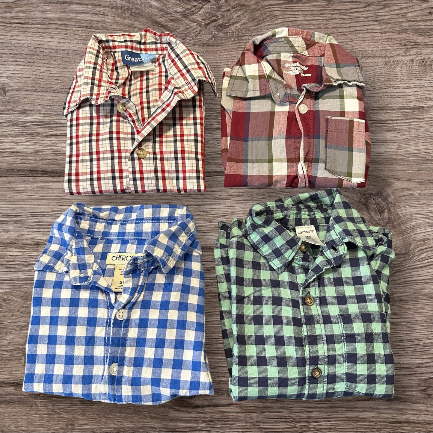 #169 Boy's 2T Plaid Bundle (4 Shirts)