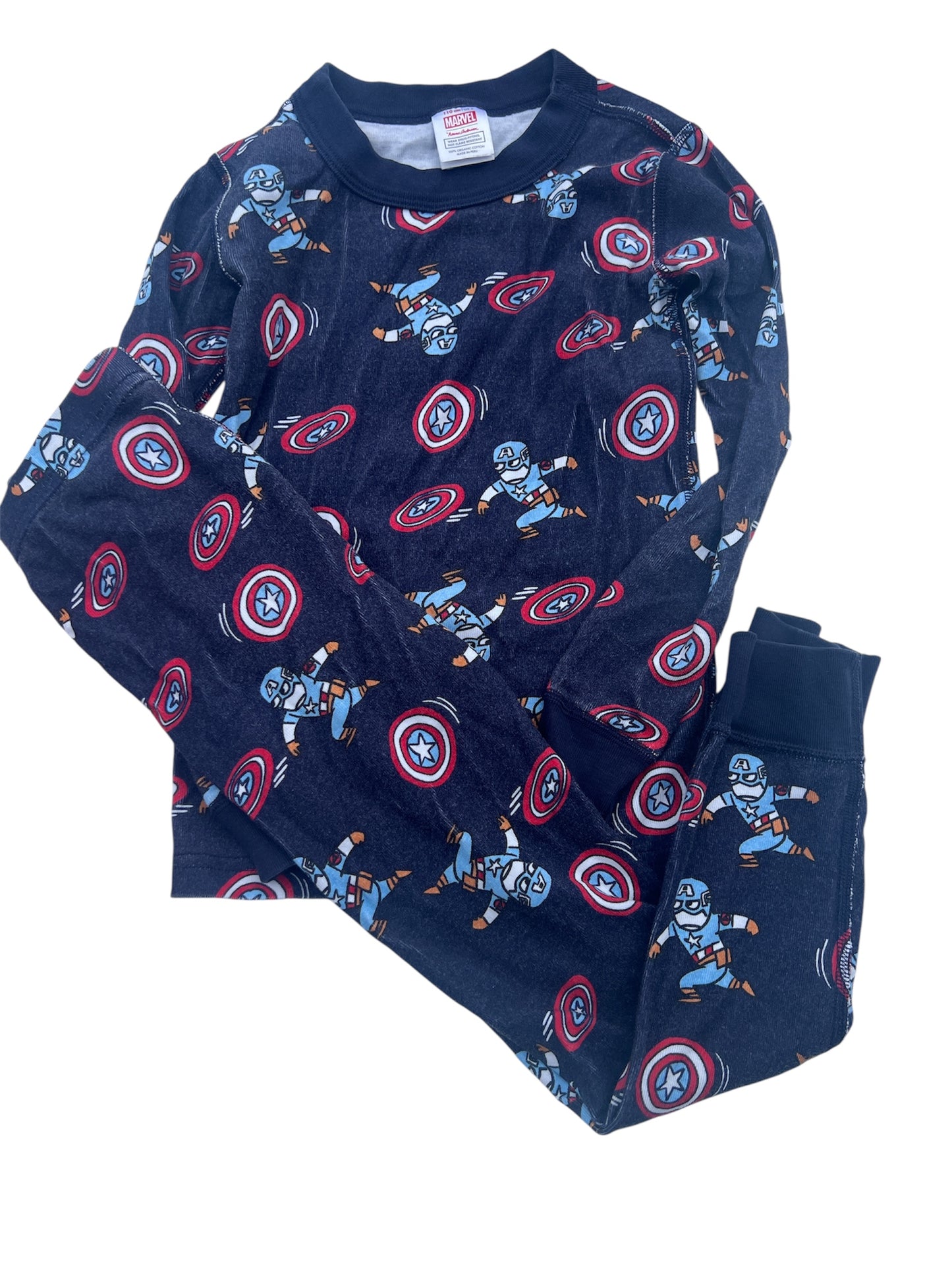 104 - Hanna Andersson Captain America Pjs sz 5