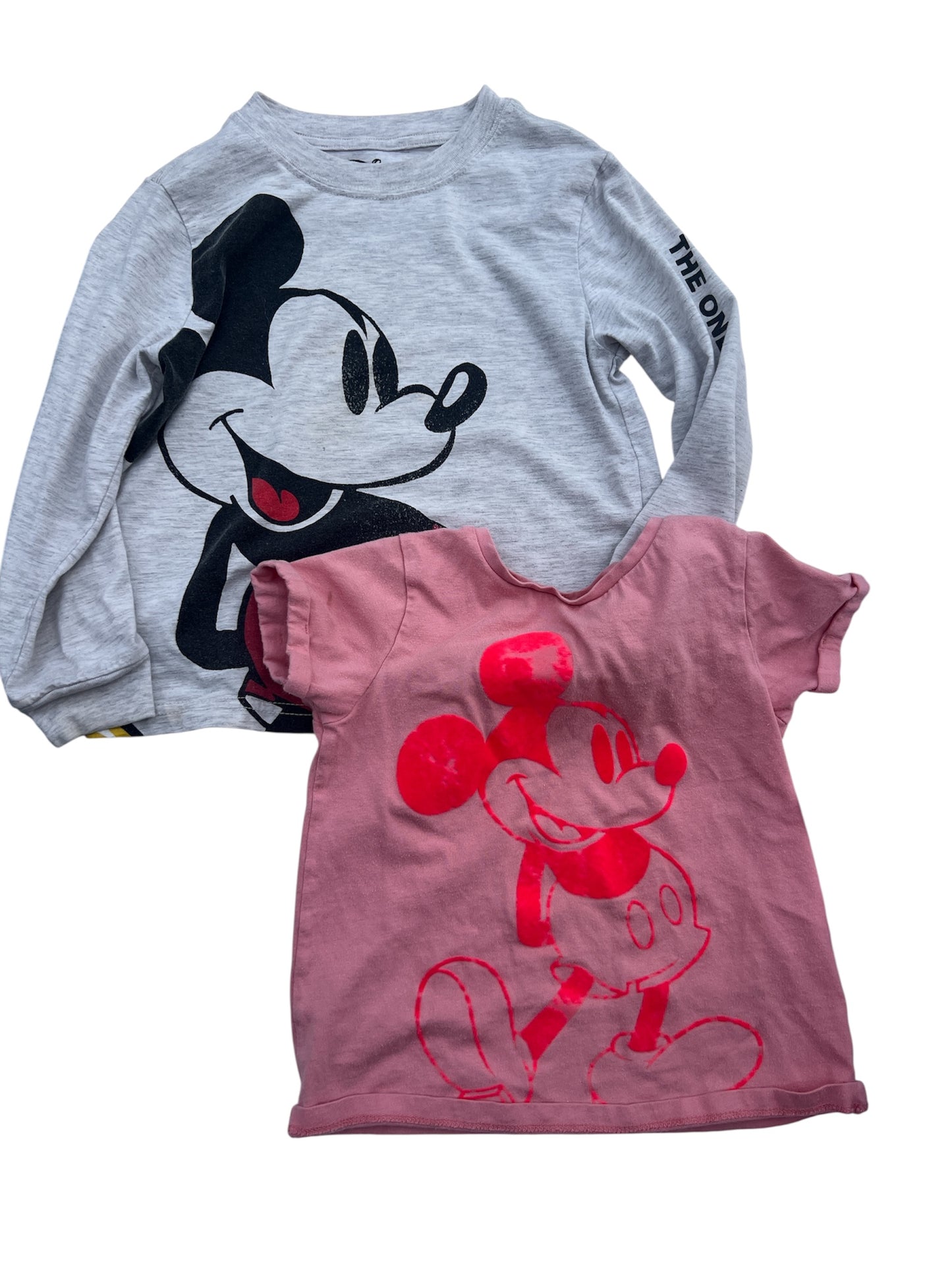 104 - Mickey Duo sz 5 *NOTE the fuzz off mickeys one ear these were staples in our house