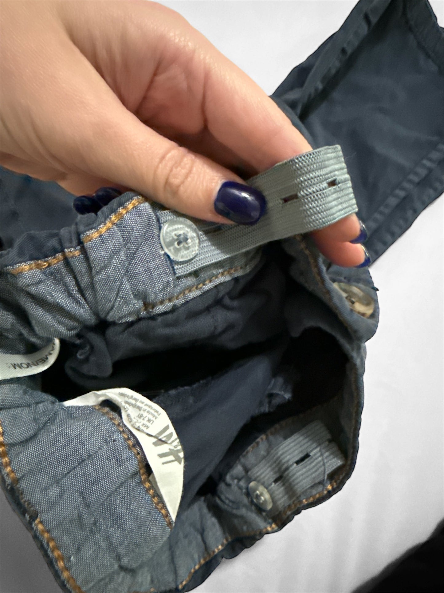#146 - REDUCED Boys 7 H&M Adjustable Waist Navy Pants - GUC
