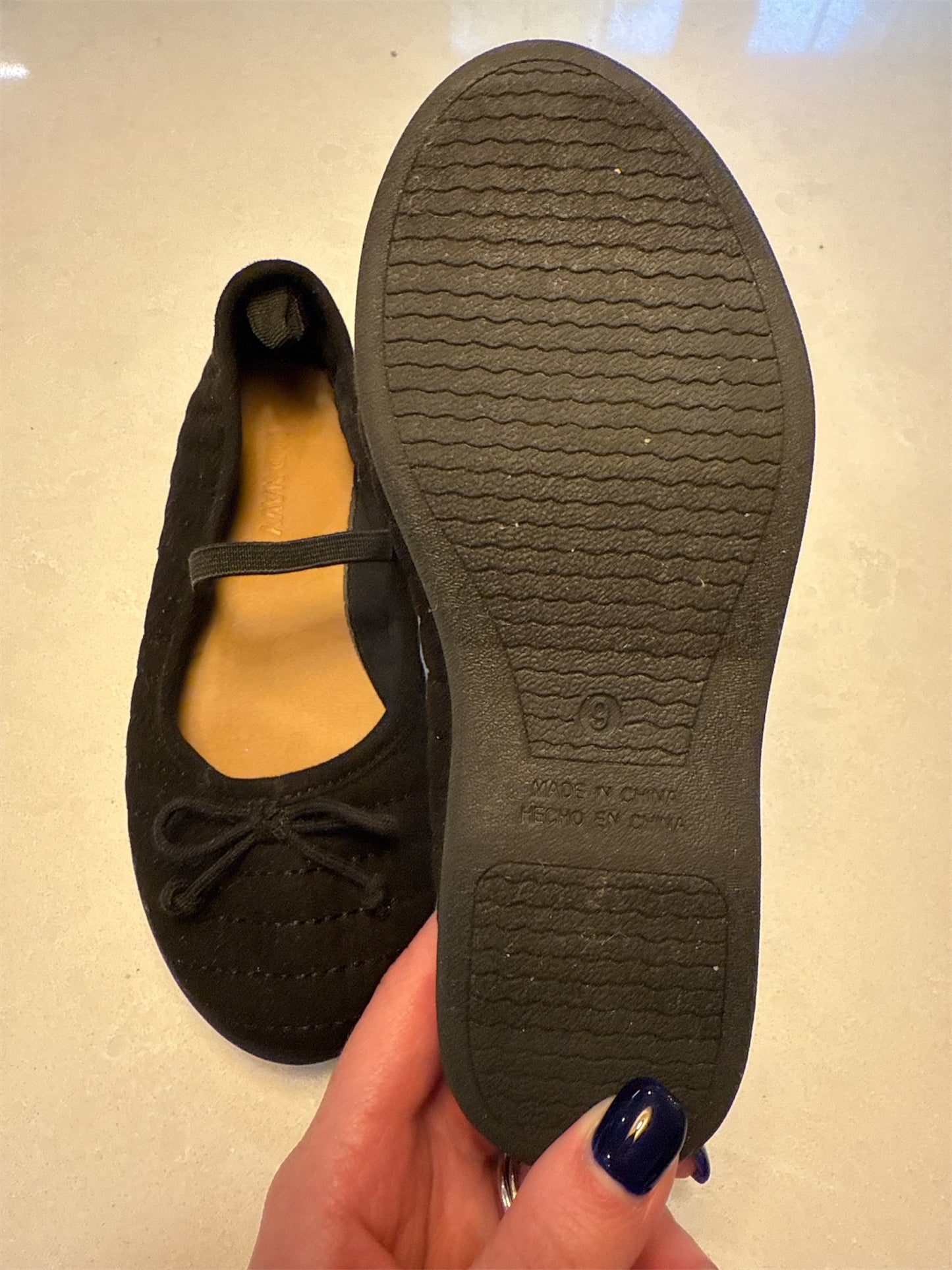 #146 - REDUCED Little Girl Size 9 Black Ballet-Style Flats