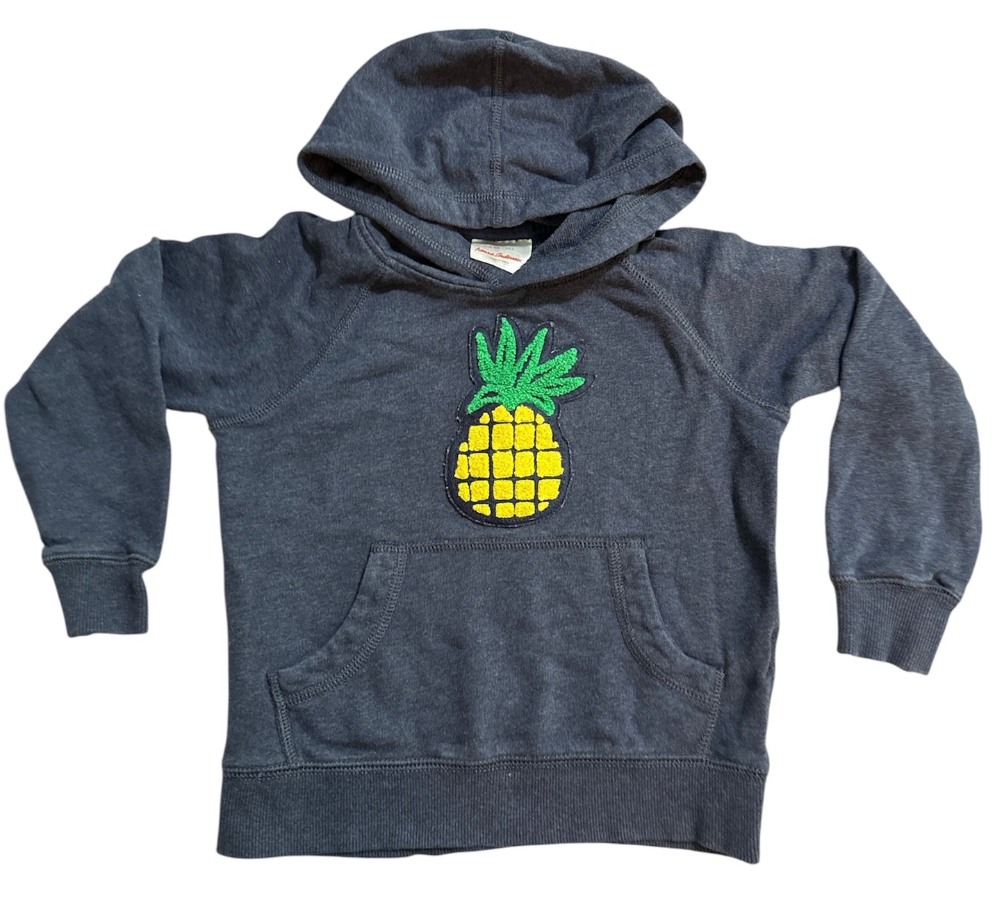 #146 - REDUCED Hanna Andersson 5/110 Navy Blue Pineapple Hoodie Sweatshirt