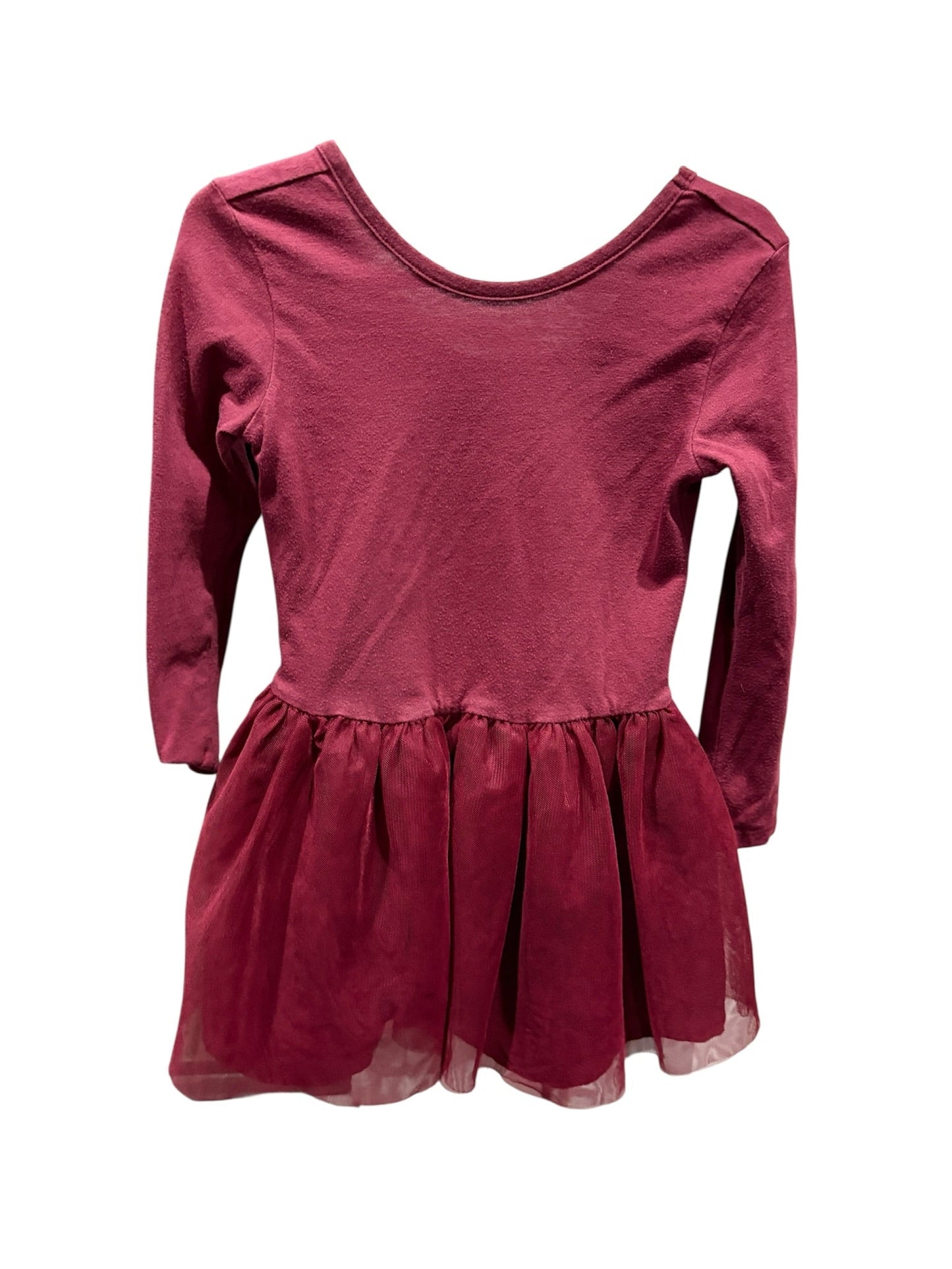 Seller #105 - 3T Girls Old Navy Red/Burgundy Dress with Tulle Skirt GUC