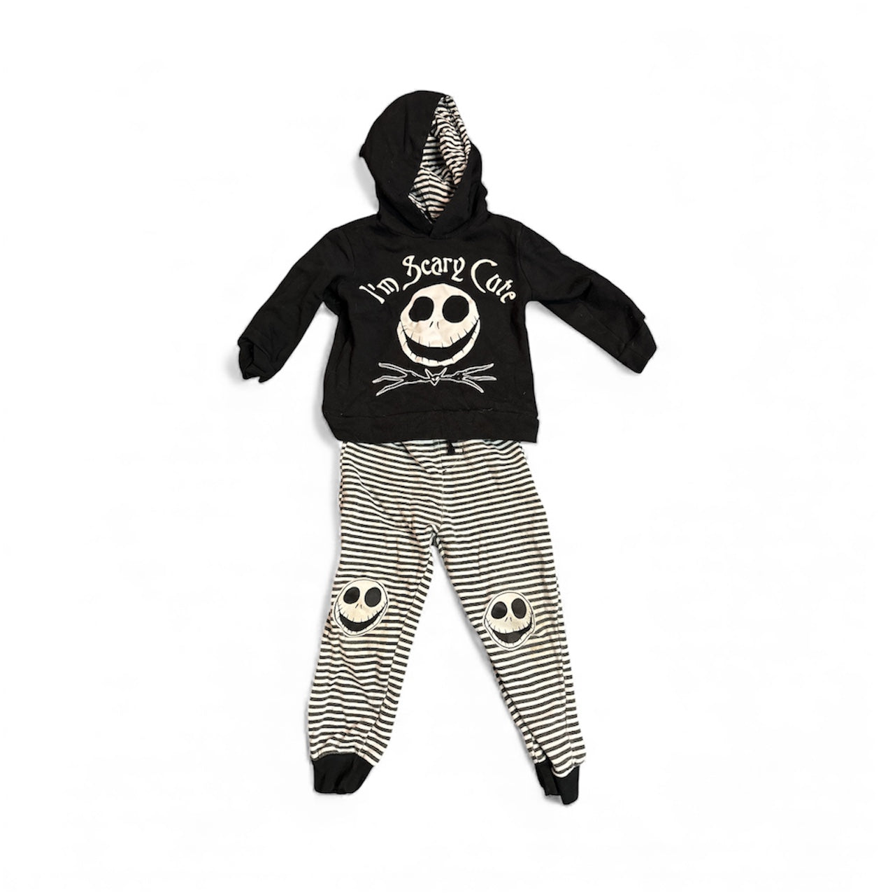 #28 REDUCED Nightmare Before Christmas Jack Skellington Hooded Sweatshirt and Sweatpants Set Size 3T