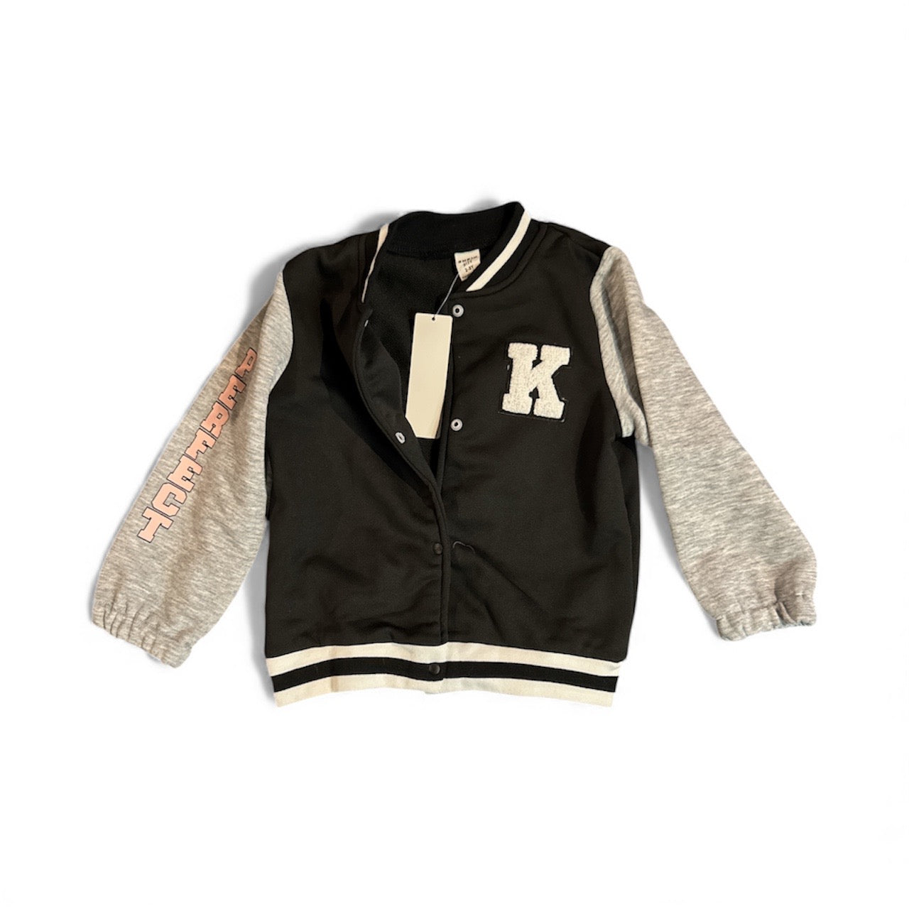 #28 REDUCED NWT Shein Letterman K Bomber Size 2-3