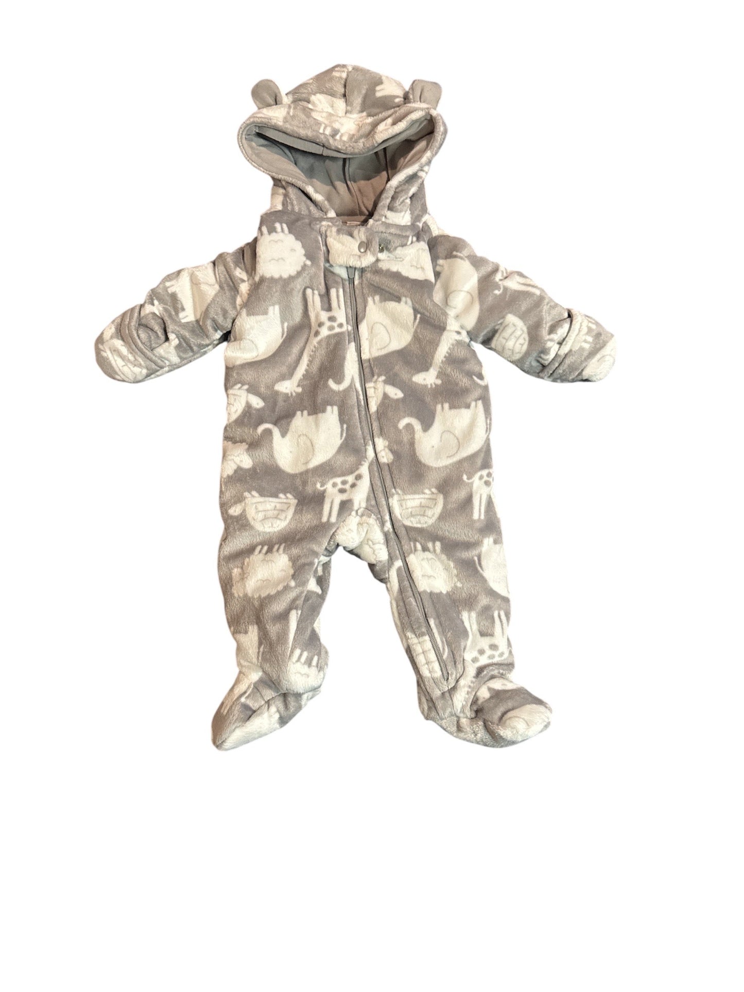 #28 REDUCED SJ By Carters Warm Soft Fleece Baby Animal Bunting Size 0-3M