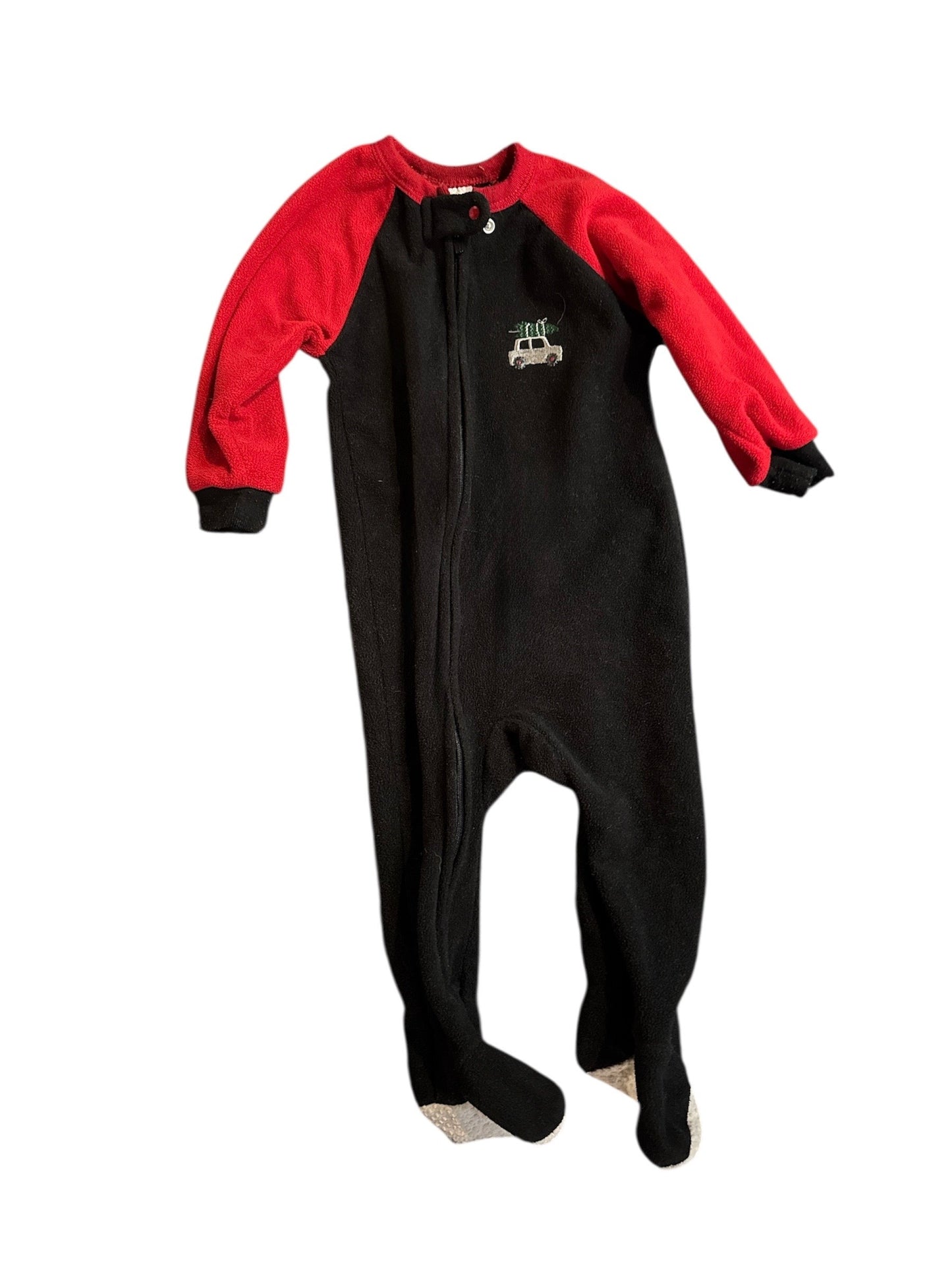 #28 REDUCED Gerber Baby Christmas Holiday Fleece Footed Sleeper Size 12M