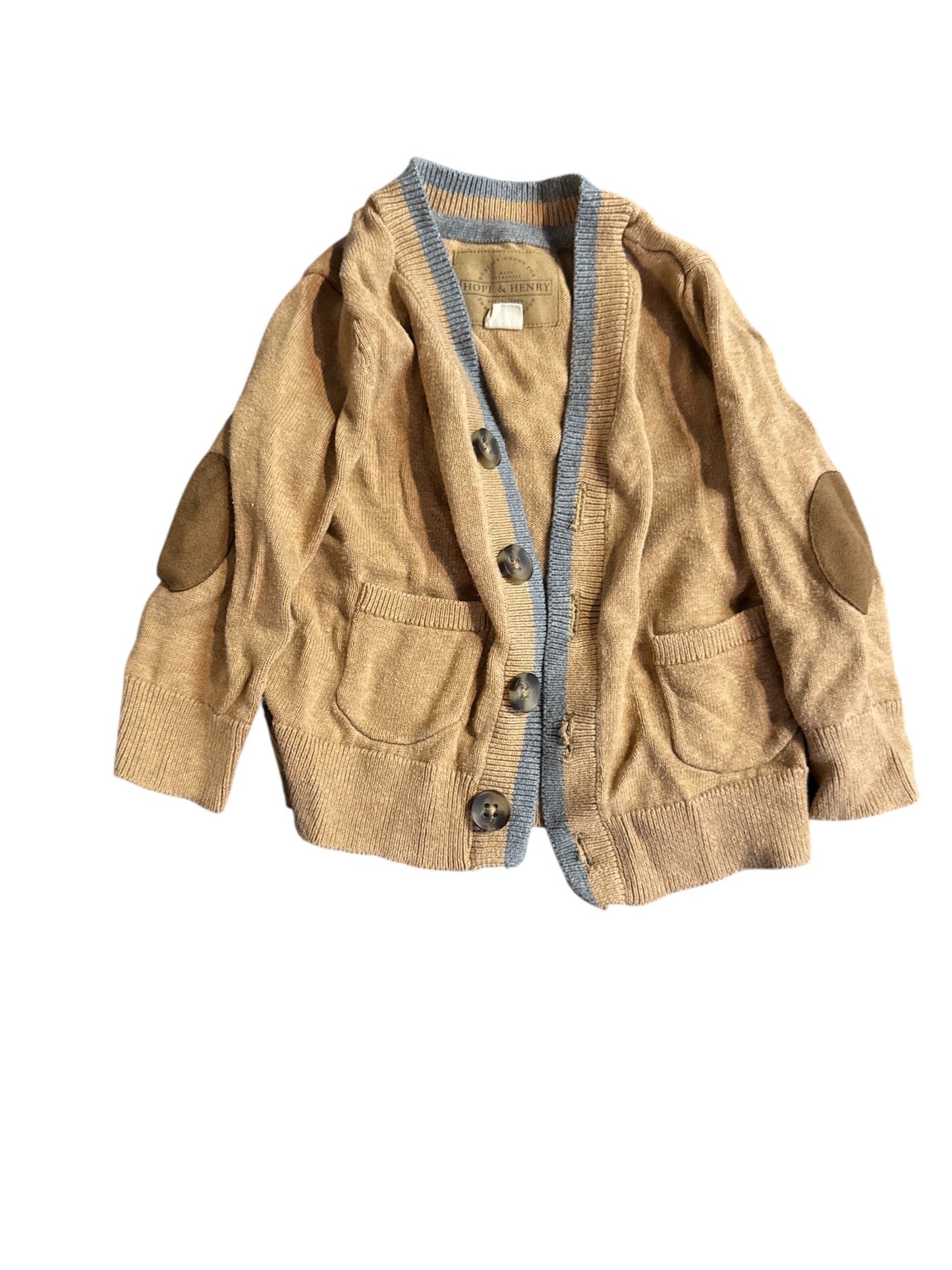 #28 REDUCED Hope & Henry Boys Cardigan Sweater Size 6-9M