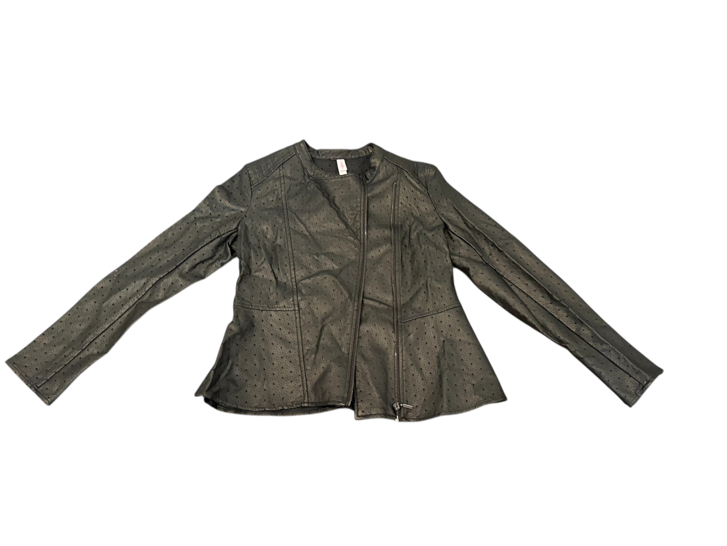 208 girls size 10/12 leather coat