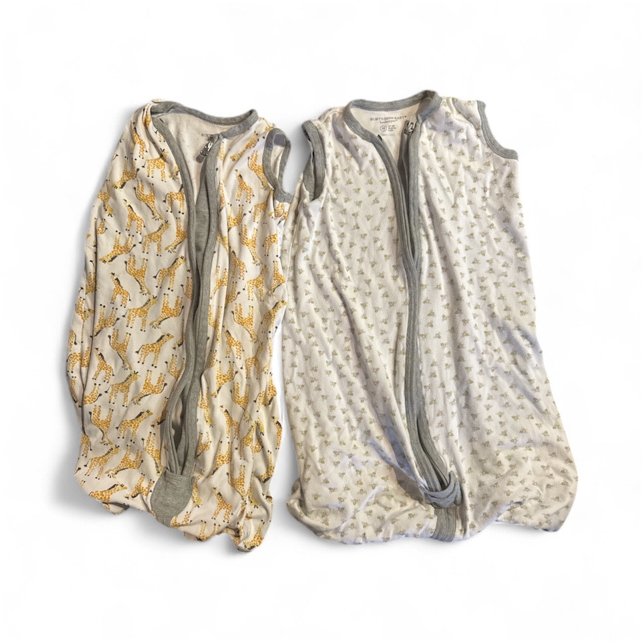 #28 REDUCED Burts Bees Bee Print Wearable Baby Blanket Bundle TOG 0.5 Size 6-12M