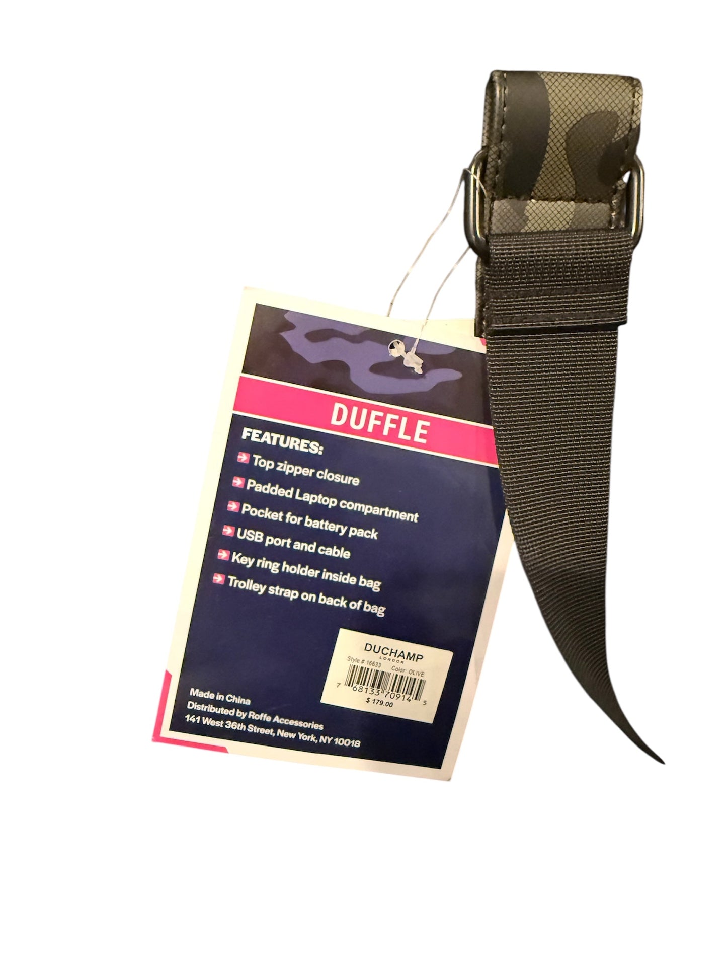 208 Duchamp NWT duffle - REDUCED