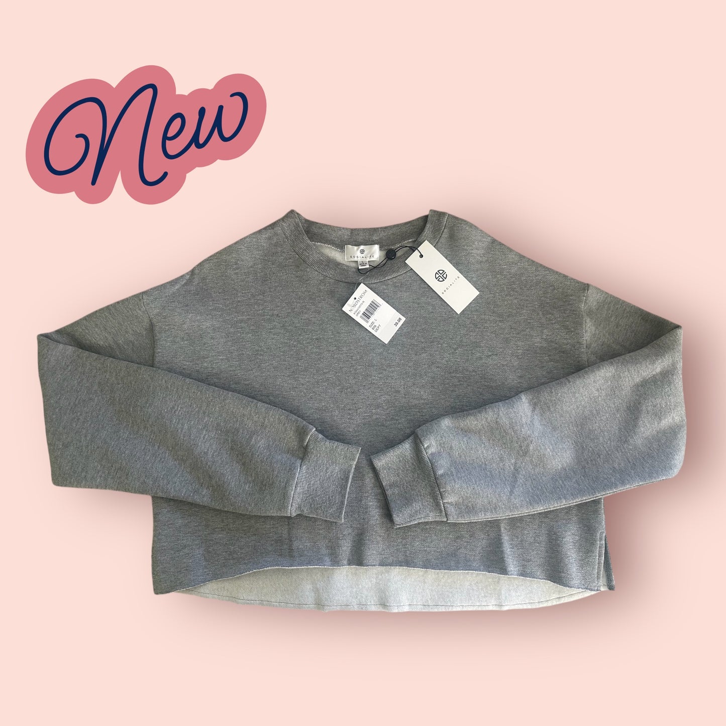 #77 NWT Nordstrom Crop Sweatshirt, Women’s Size Large (#1)