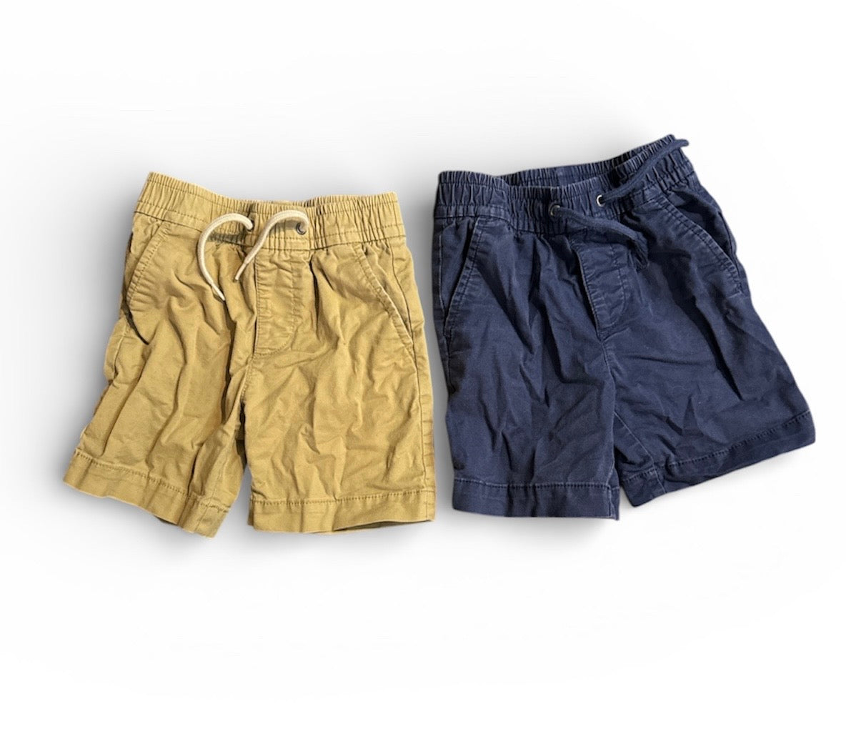 #190 Baby Gap Boys Khaki Navy Shorts Bundle Size 4