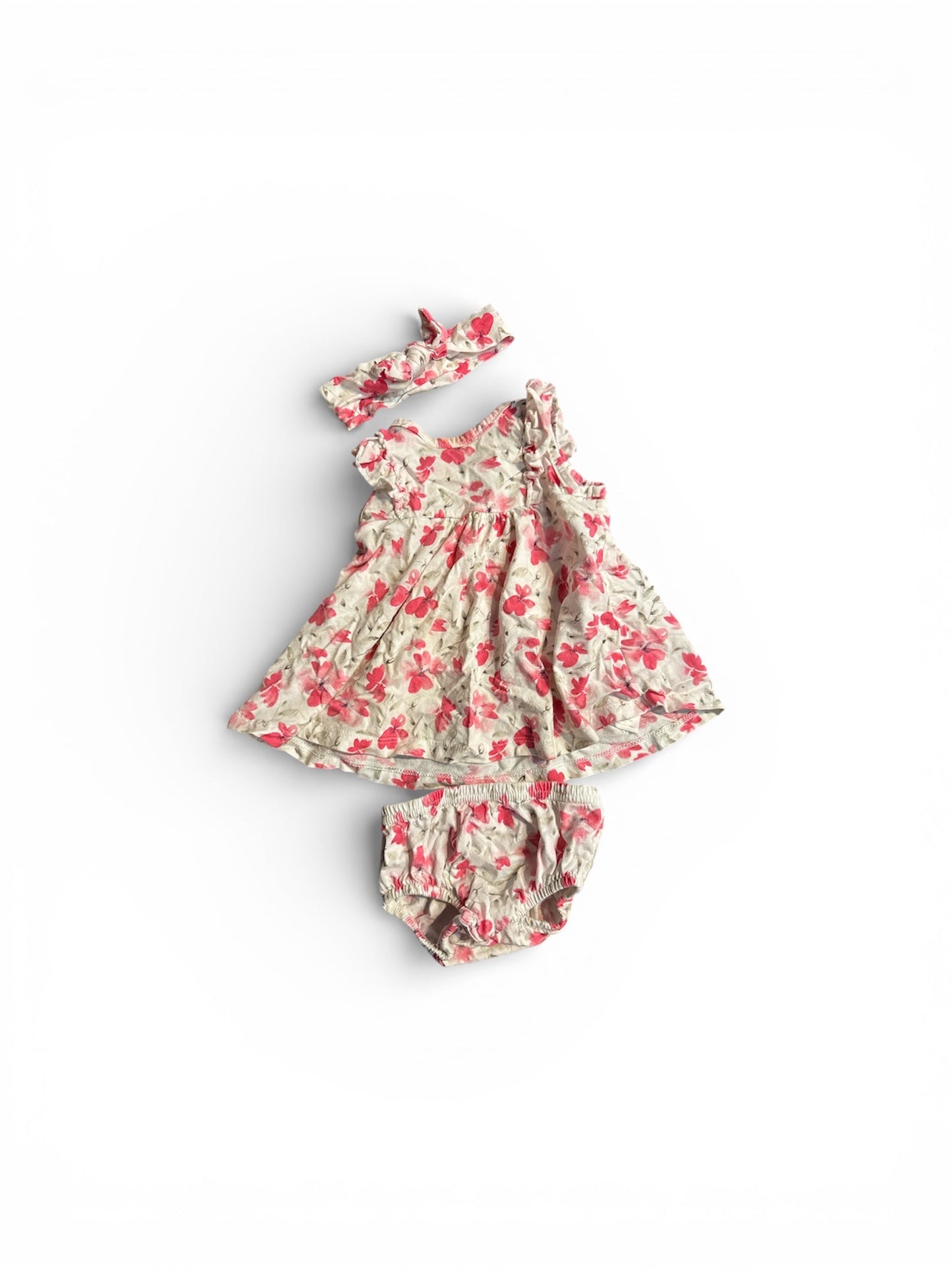 #190 Sterling Baby Floral Dress and Headband Bundle Size 9M