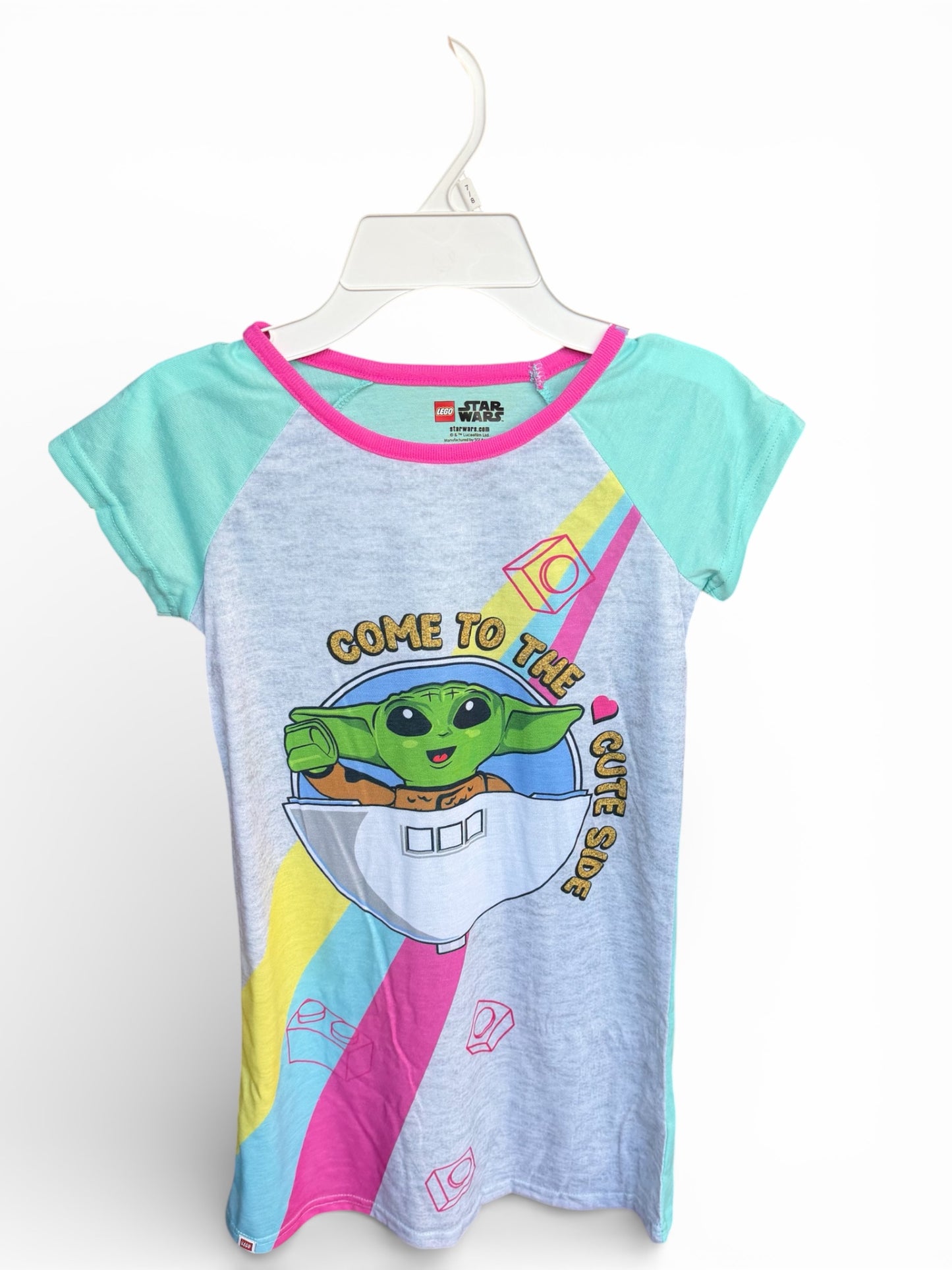 #155 NWT Star Wars Baby Yoda Nightgown, Girls 7/8 (1 of 2)