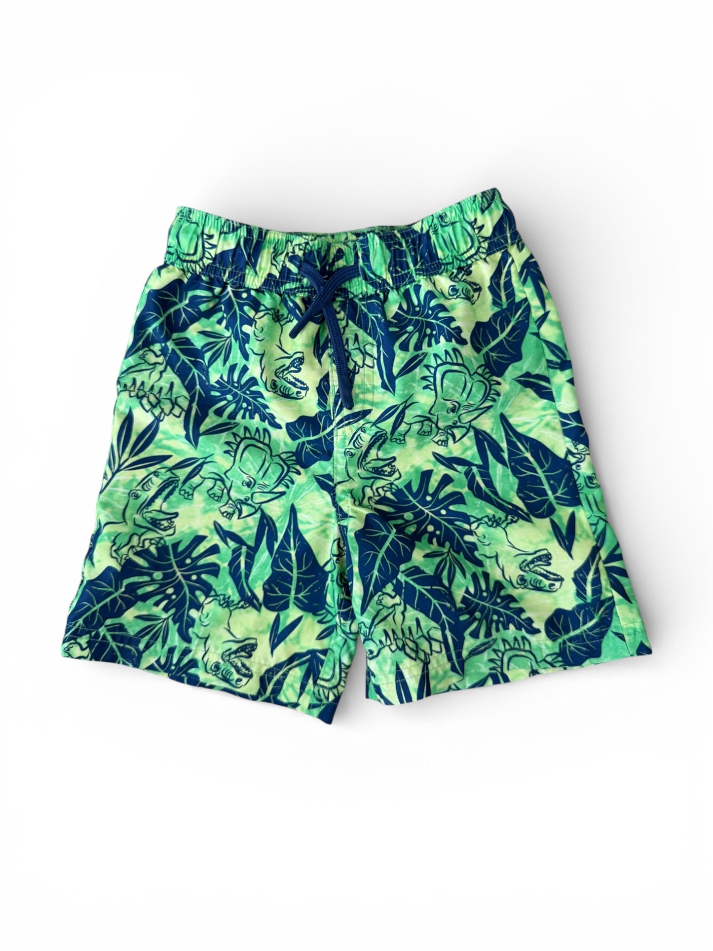 #155 Boys Adjustable Dino Swim Trunks, Size 4T