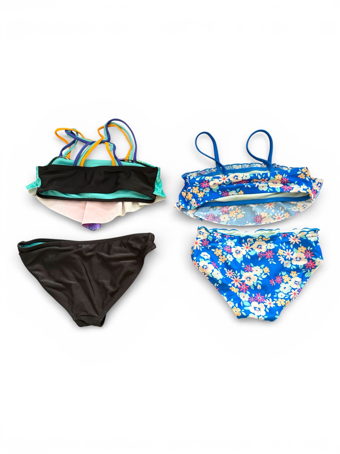 #155 Two Girls 2-Piece Bathing Suits, Size 6/7