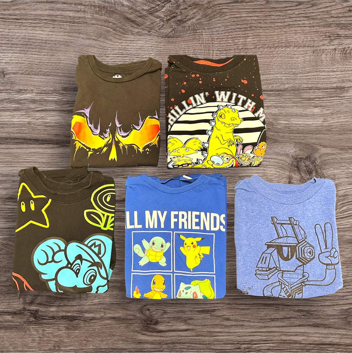 #171 Boy's Medium (8) Character Shirts (5 Shirts)