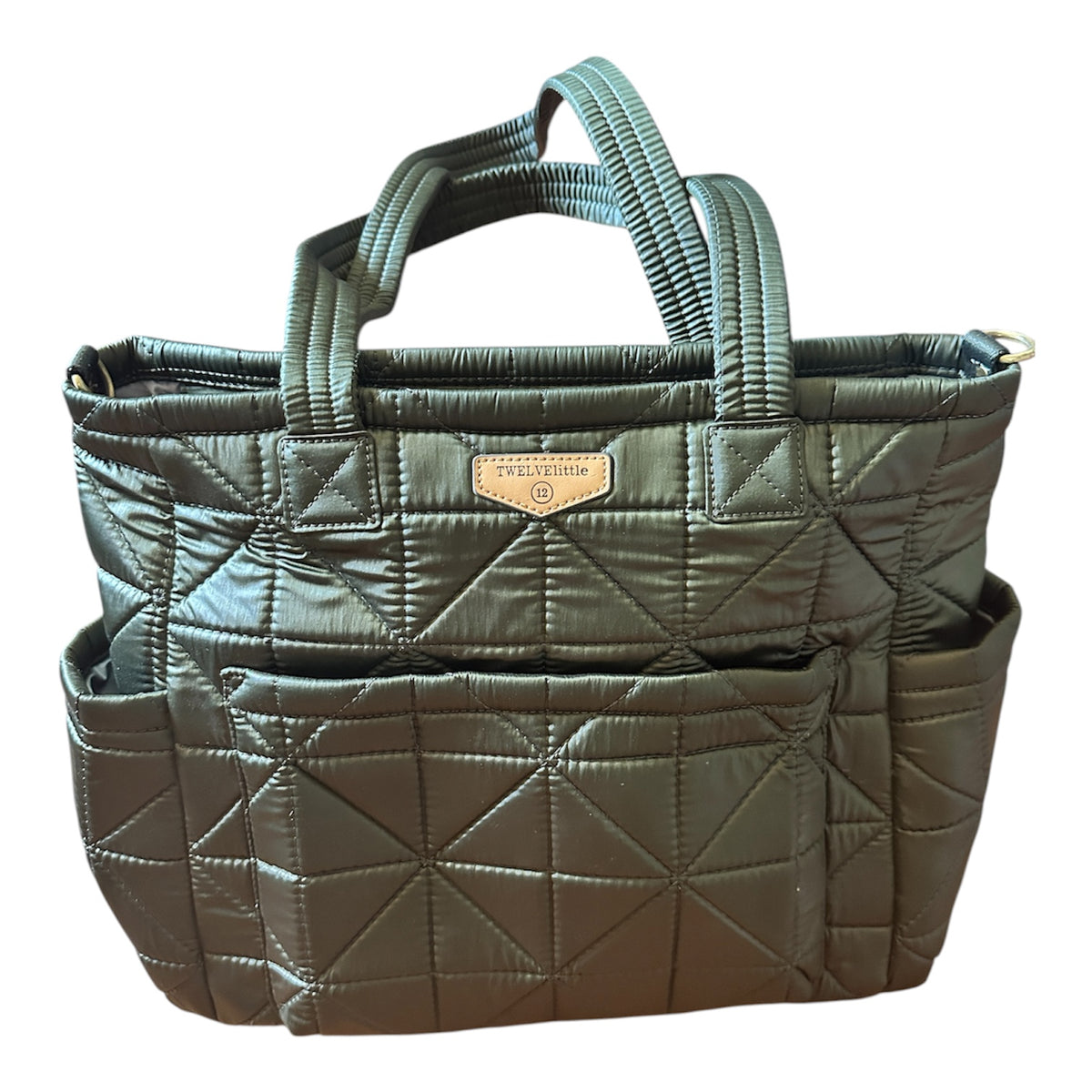 #48 Twelve Little Dark Green Diaper Bag