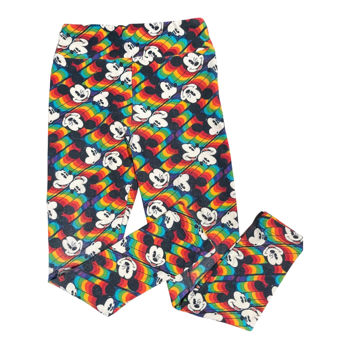 77 - Luluroe Mickey Leggings one size - BUT id say 4t