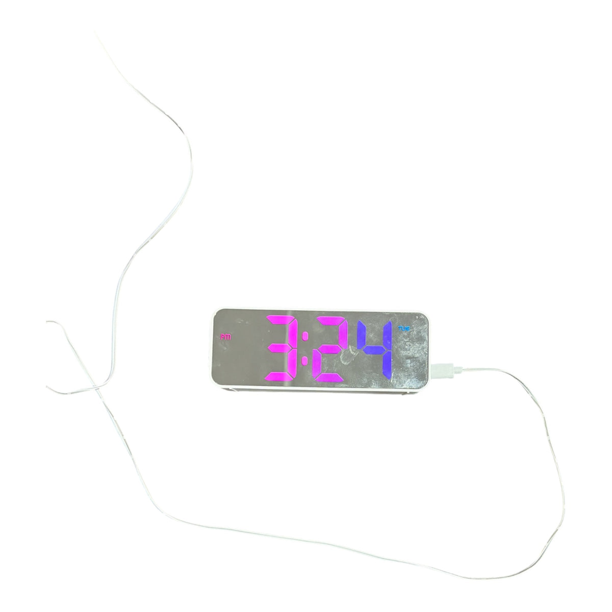 77 - Rainbow USB Alarm Clock - colors change