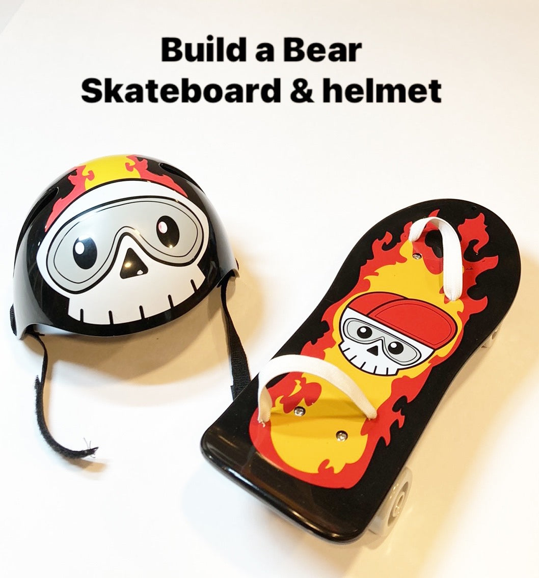 #119-REDUCED!!-Build-A-Bear Skateboard & Helmet