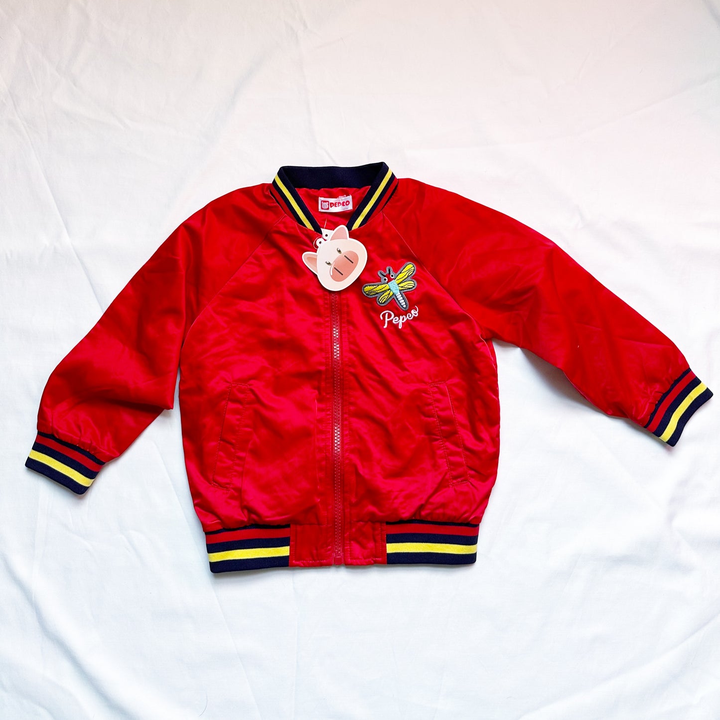 #56 Pepco jacket red with piggy girls 3