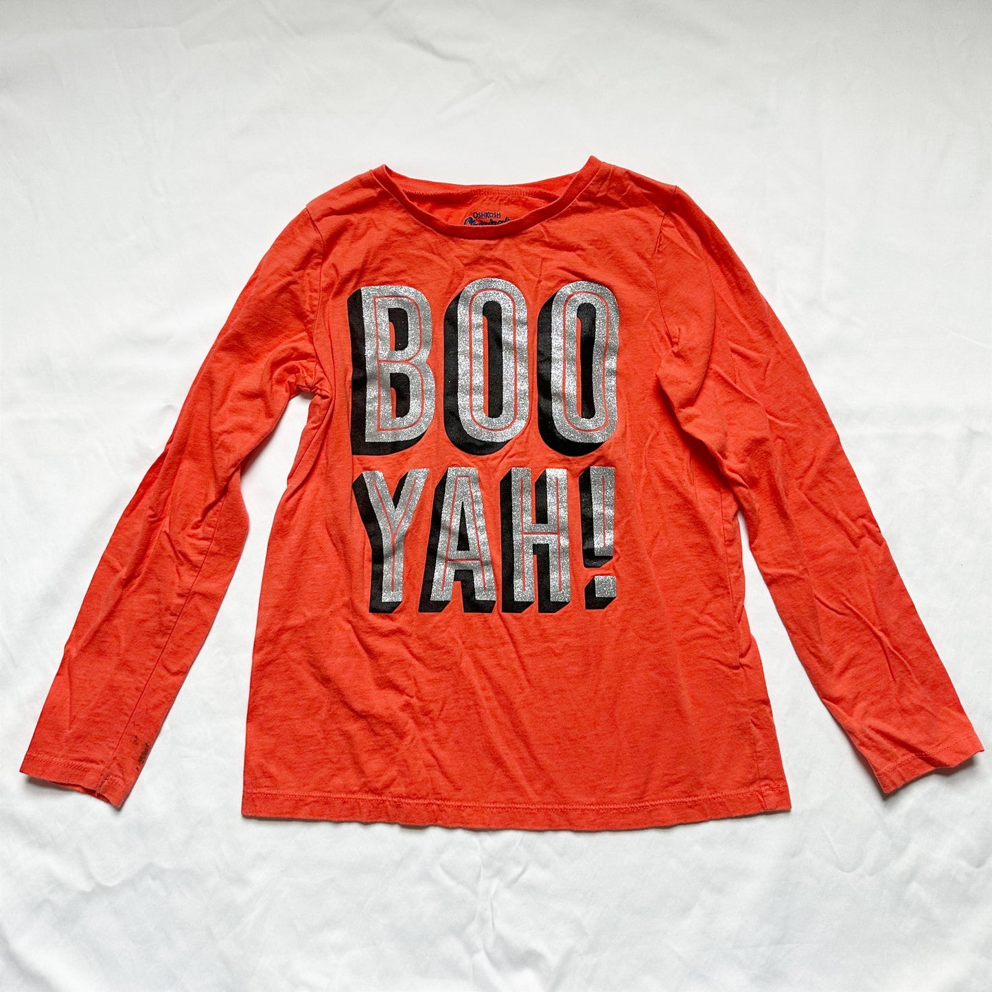 #56 Oshkosh Boo Yah orange top Girls 10