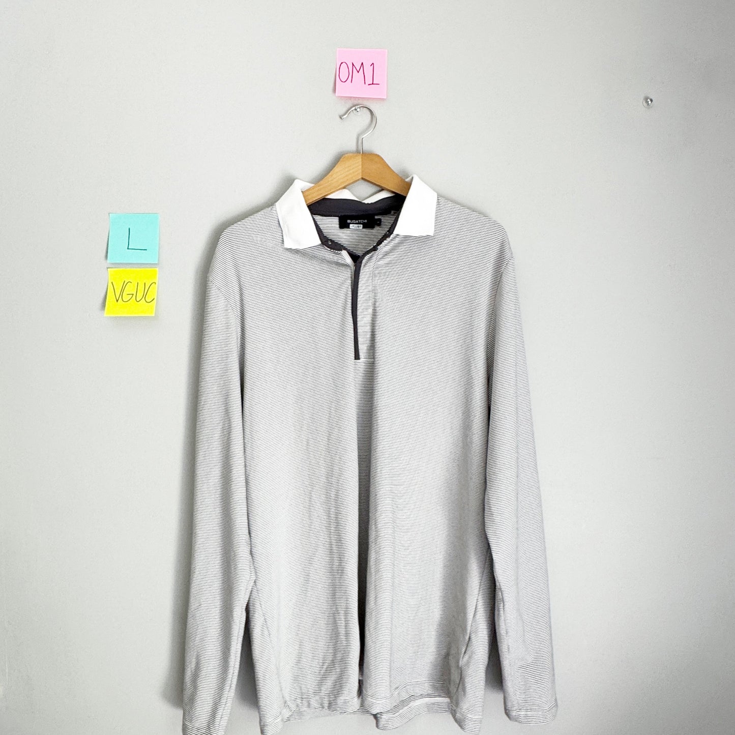 Seller 196 Men’s Bugatchi Golf Quarterzip pullover L