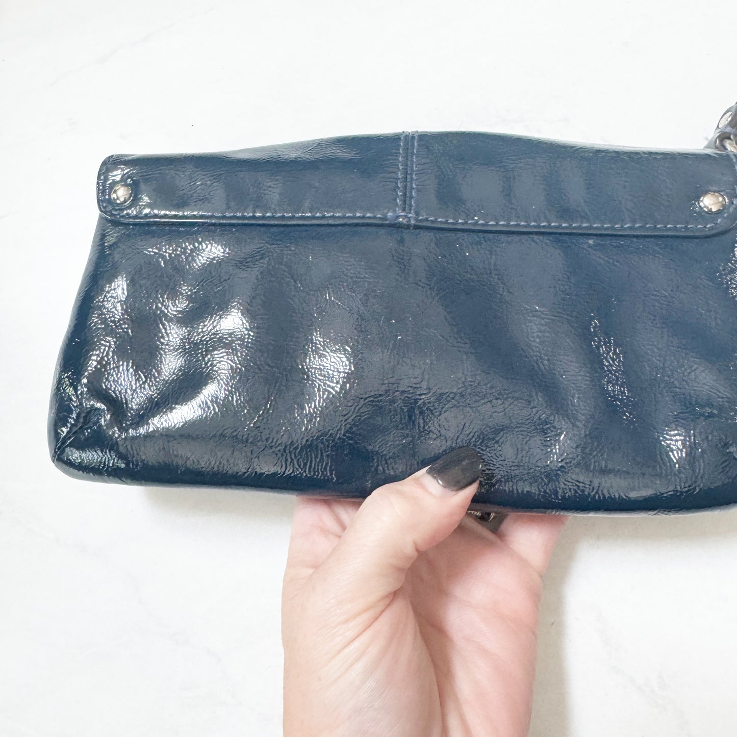 Seller 196 Coach teal vintage wristlet