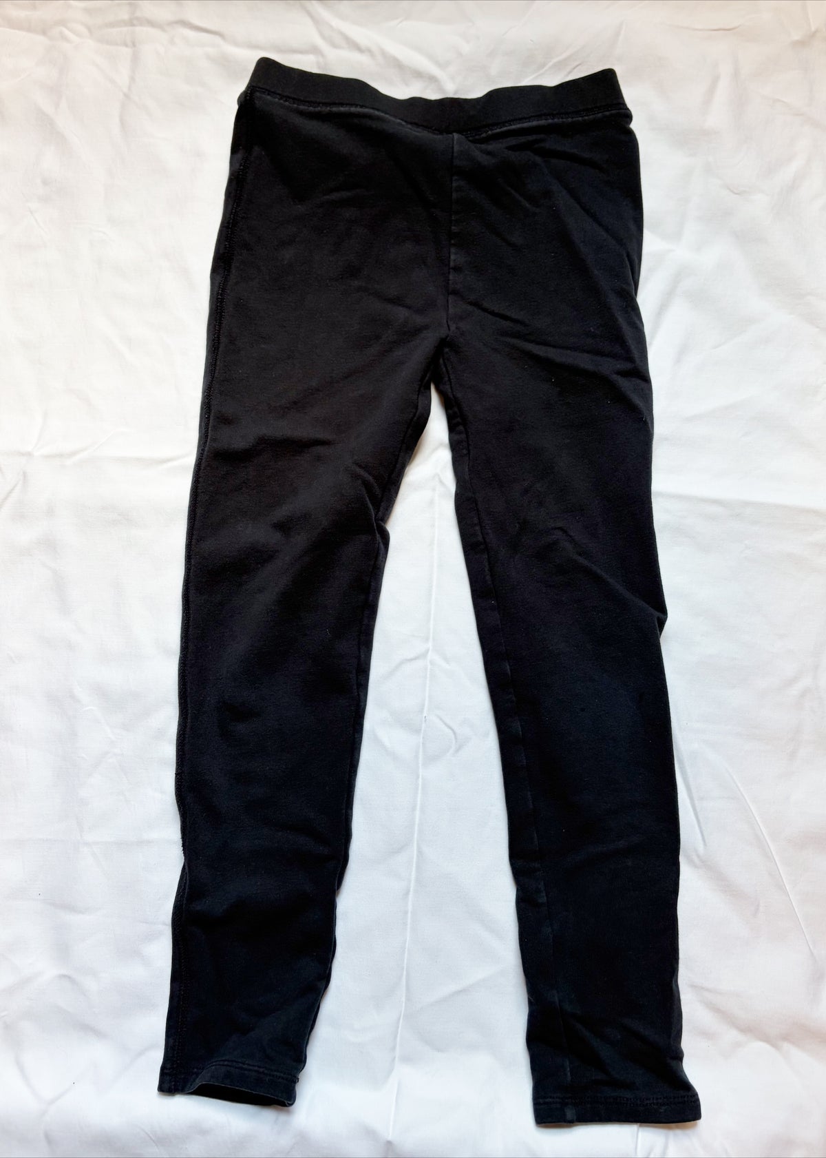 #78 Crewcuts Black Leggings Girls 8