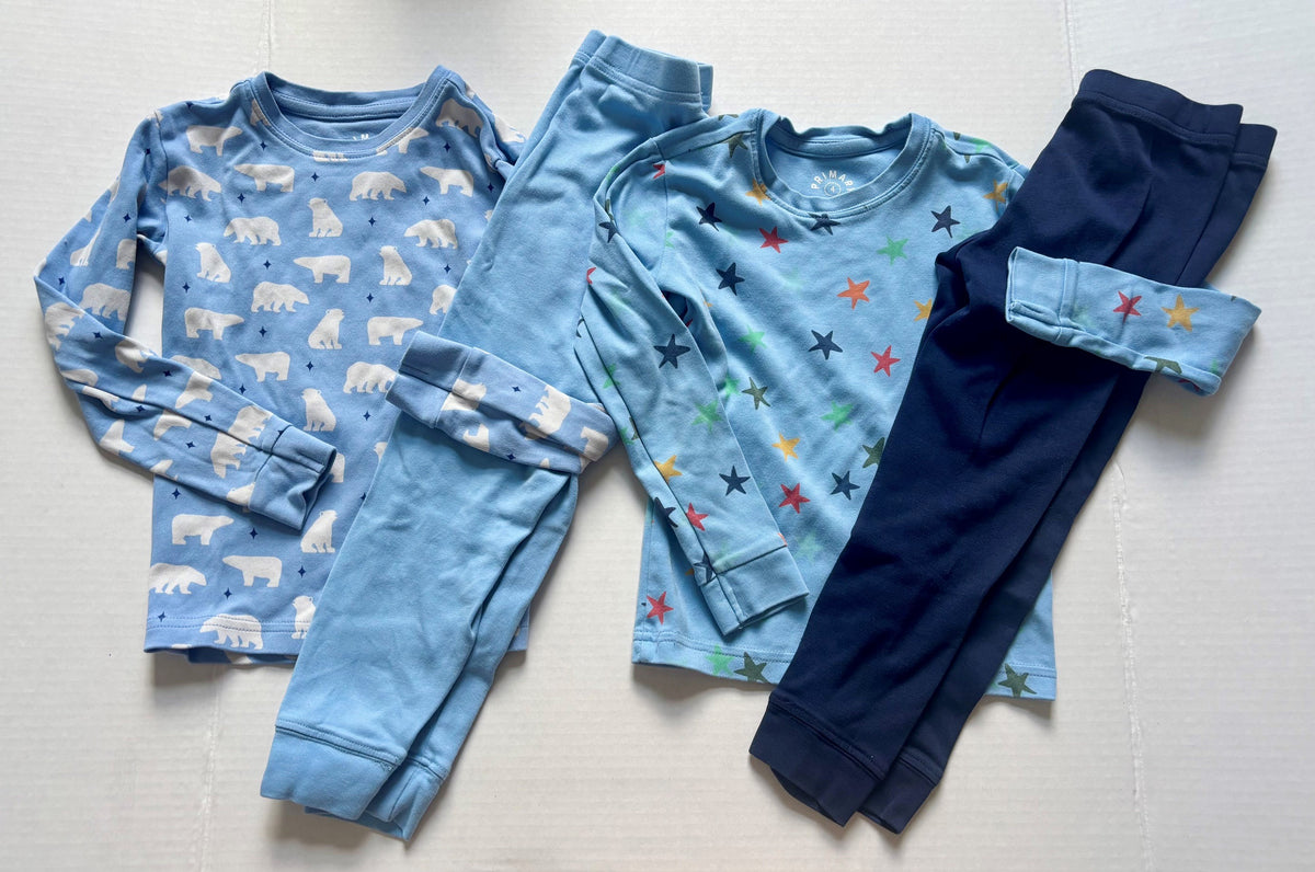 #154 Primary Pajama Bundle Boys or Girls 4T EUC