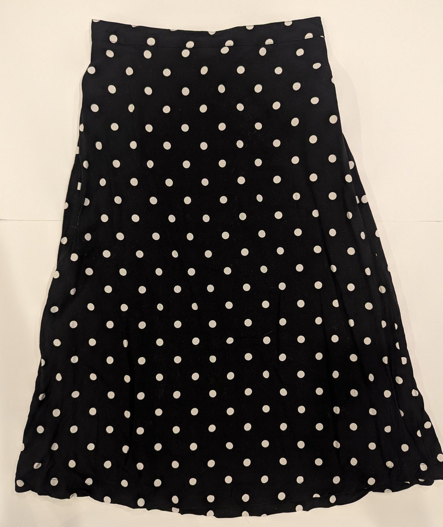 #17 Old Navy Women's Black/ White Polka Dot Skirt size M Tall EUC