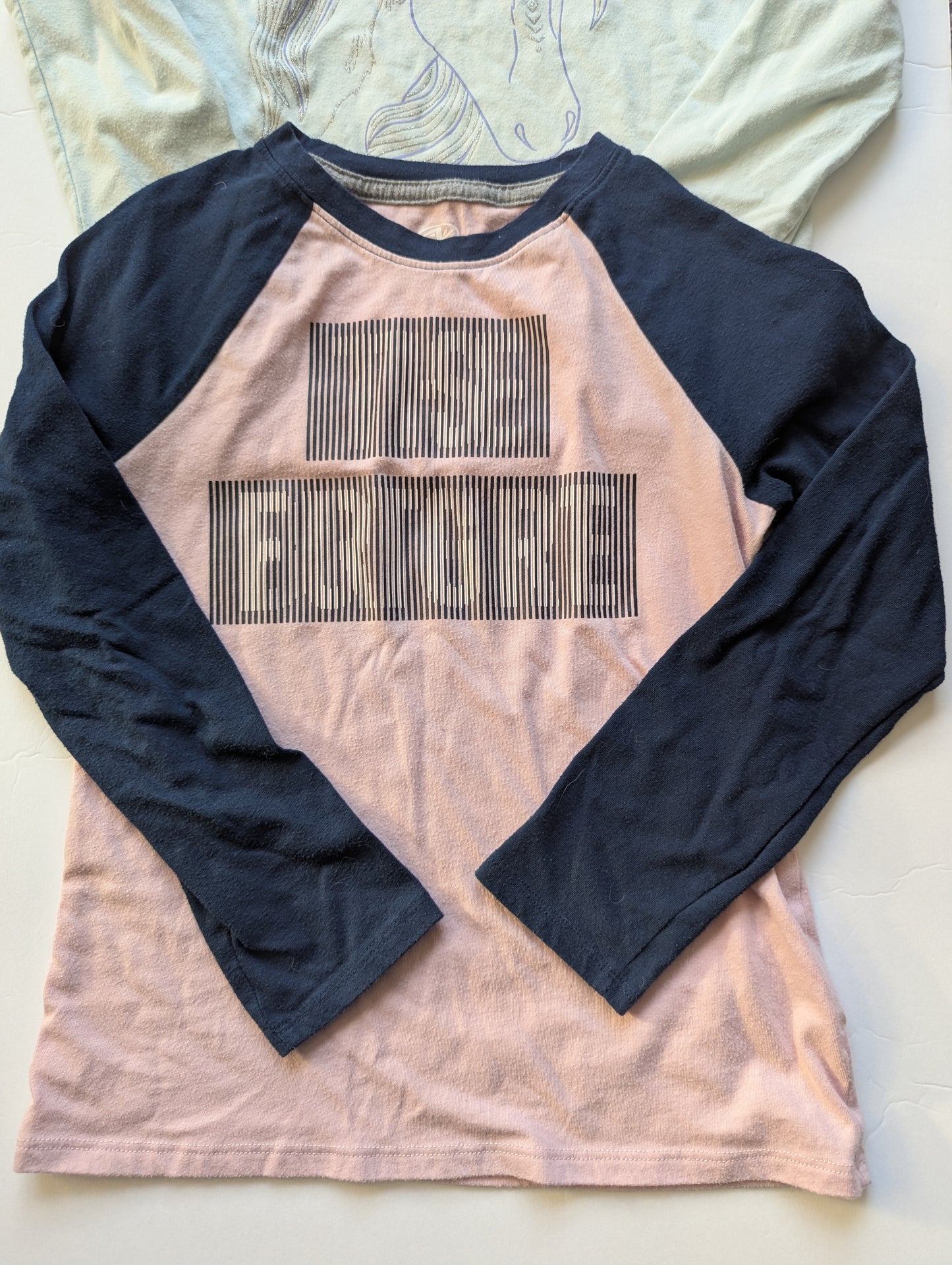 #17 2 girls long sleeve shirts, M (7/8), EUC