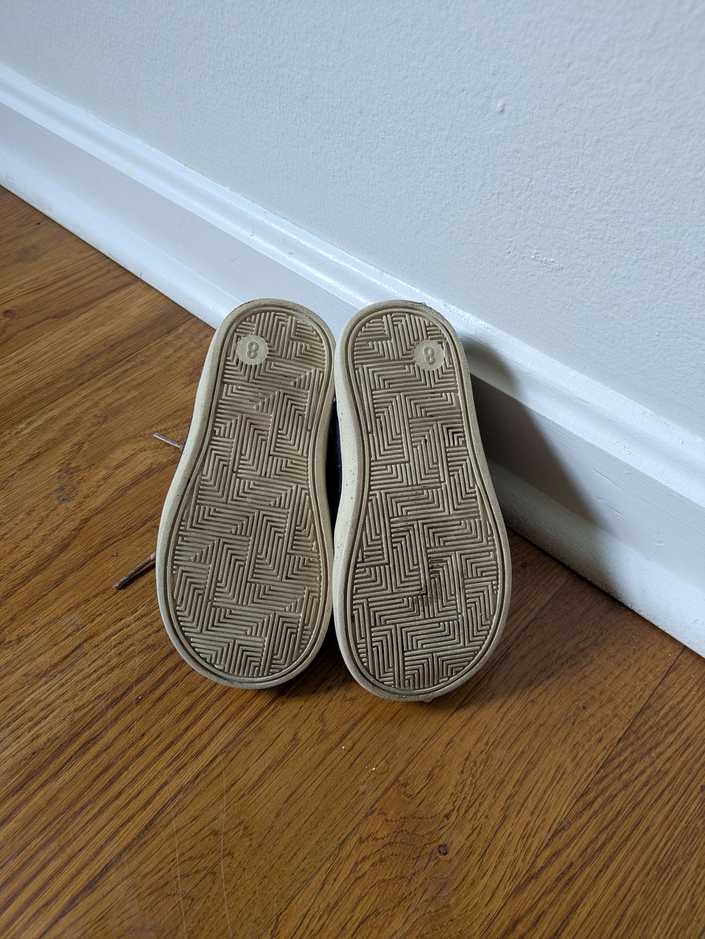 #94 Cat and Jack Flannel Navy Boots Boys Size 8