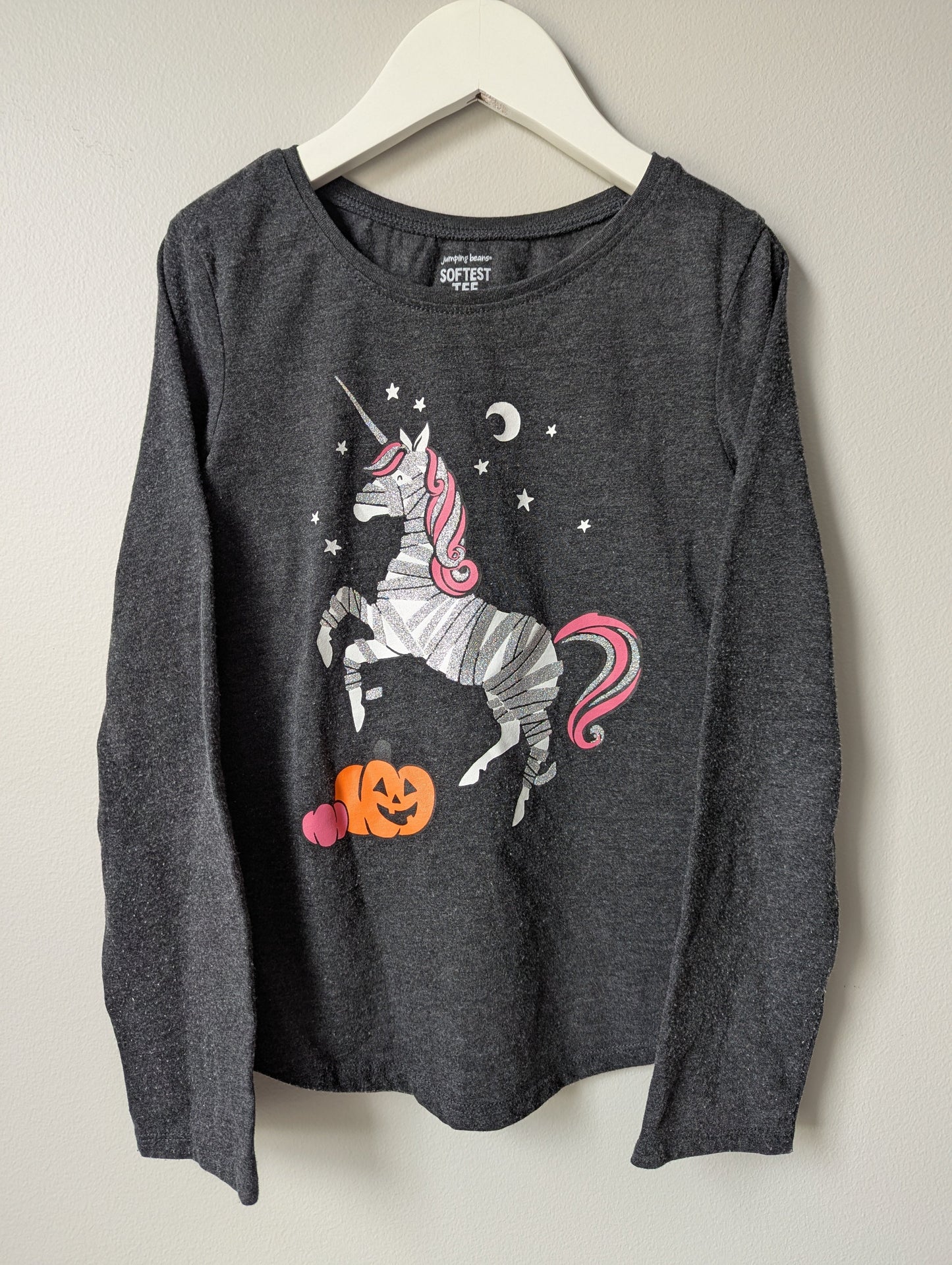 #164 - Jumping Beans - Girl's 7 Halloween Long Sleeve Shirt (GUC)