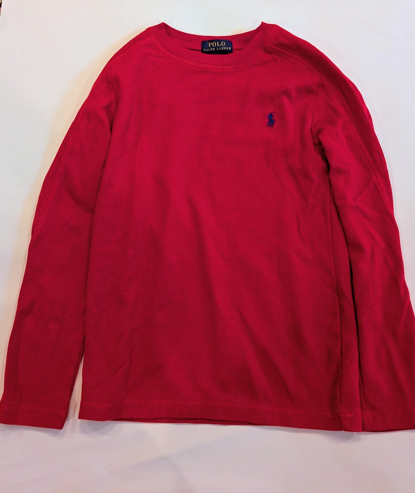 #125 Ralph Lauren Waffle Long-Sleeve Size 7