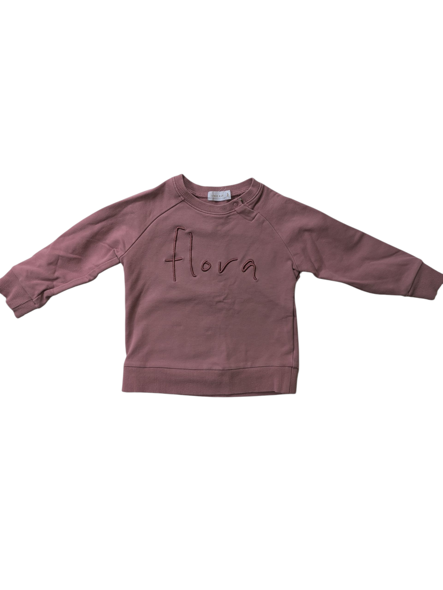 #52 REDUCED PRICE Jamie Kay 2yr Girls Organic Cotton Sweatshirt in Rose
