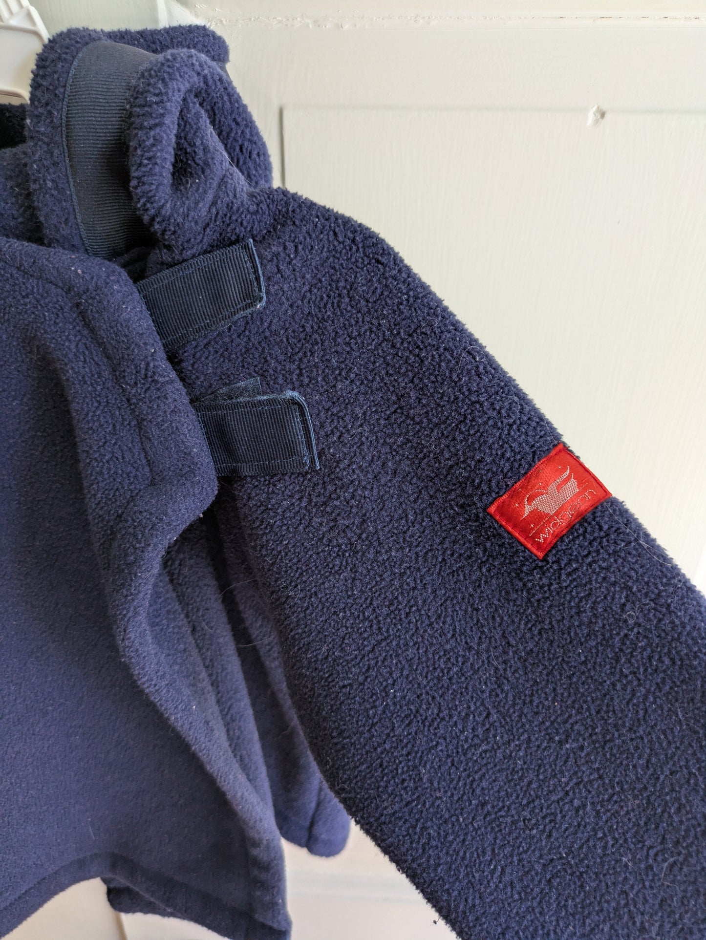 #52 REDUCED PRICE Widgeon 18 month Unisex Hooded Fleece Coat in Navy Blue