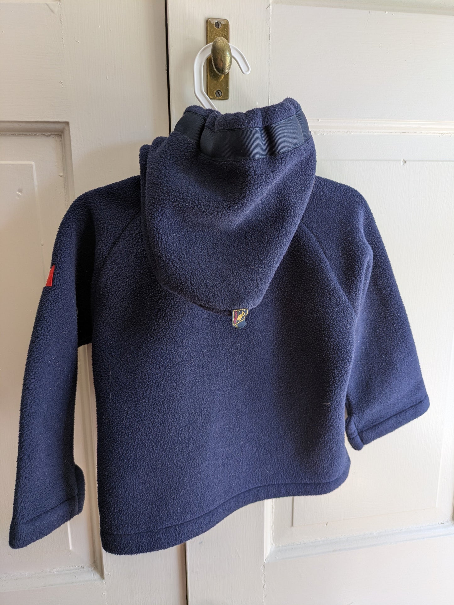 #52 REDUCED PRICE Widgeon 18 month Unisex Hooded Fleece Coat in Navy Blue