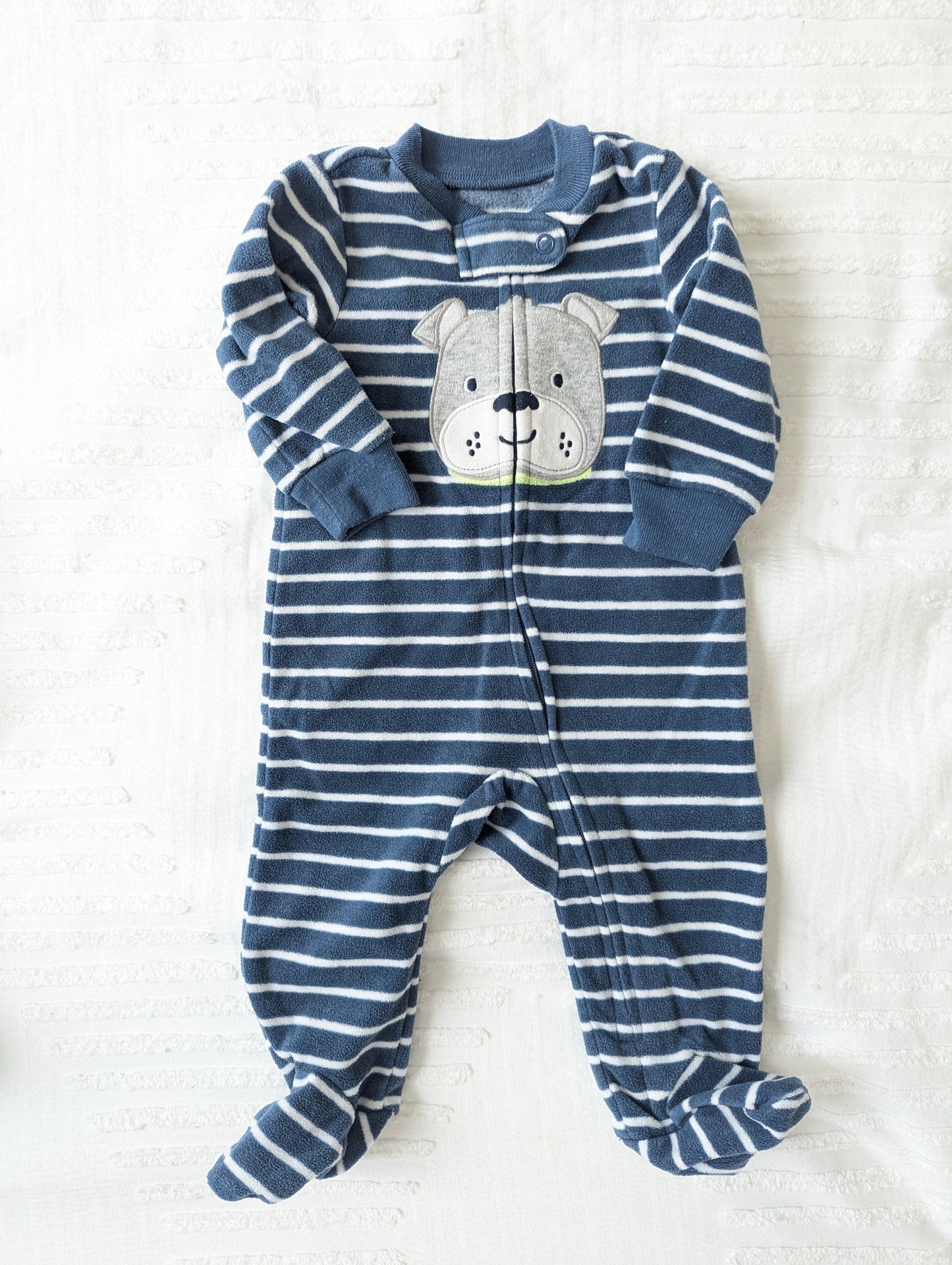 #164 - REDUCED Carter's - Boy's 3 Month Fleece Footie Sleepers (VGUC)