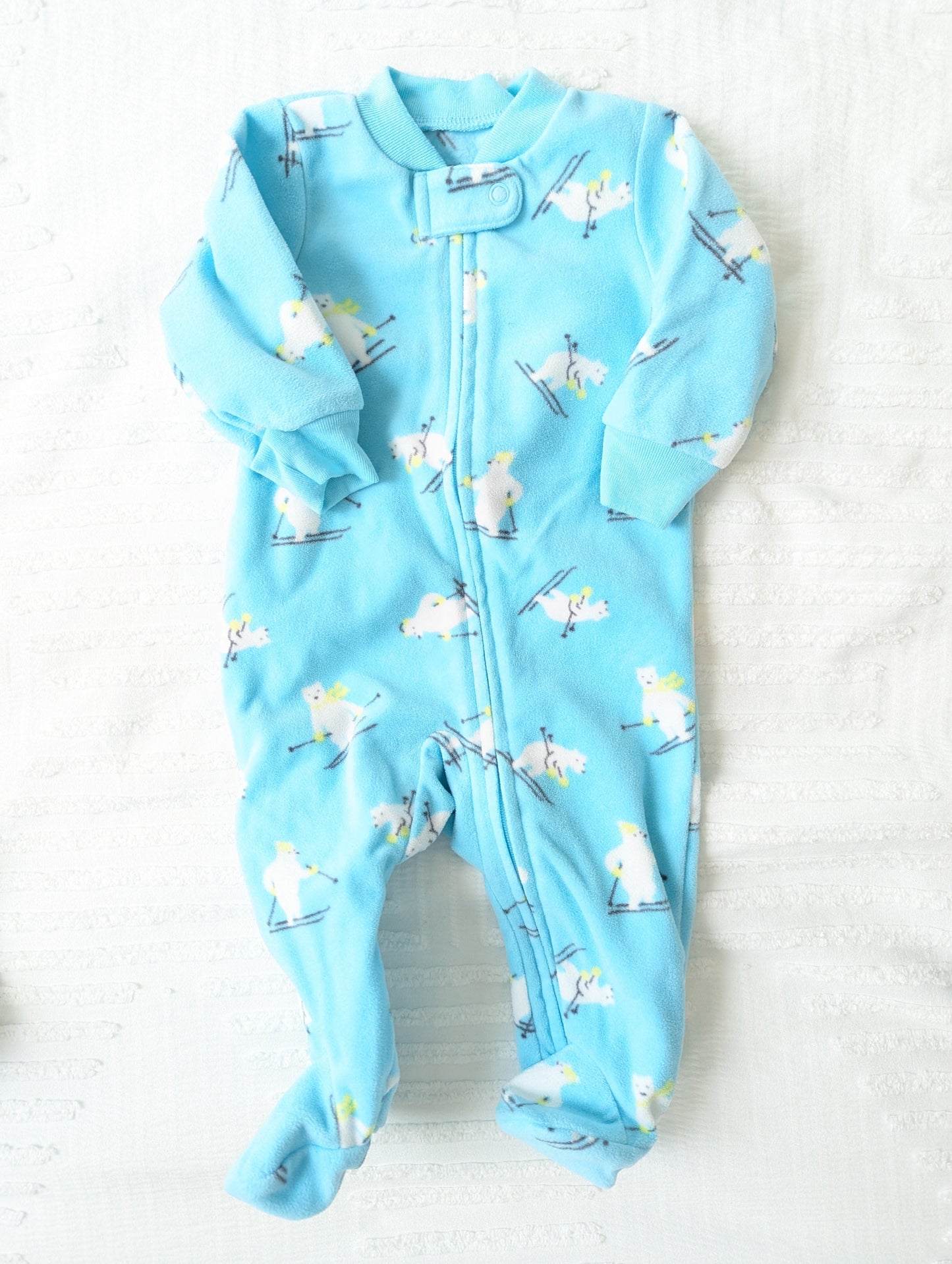 #164 - REDUCED Carter's - Boy's 3 Month Fleece Footie Sleepers (VGUC)