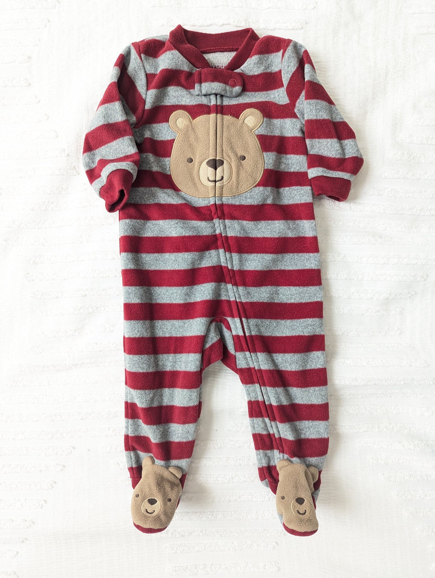 #164 - REDUCED Carter's - Boy's 3 Month Fleece Footie Sleepers (VGUC)