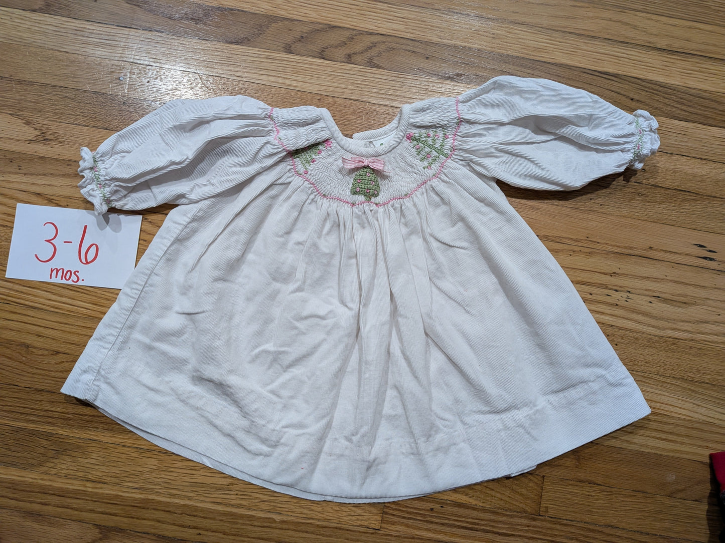206 Christmas Dress Girls 3-6 mos