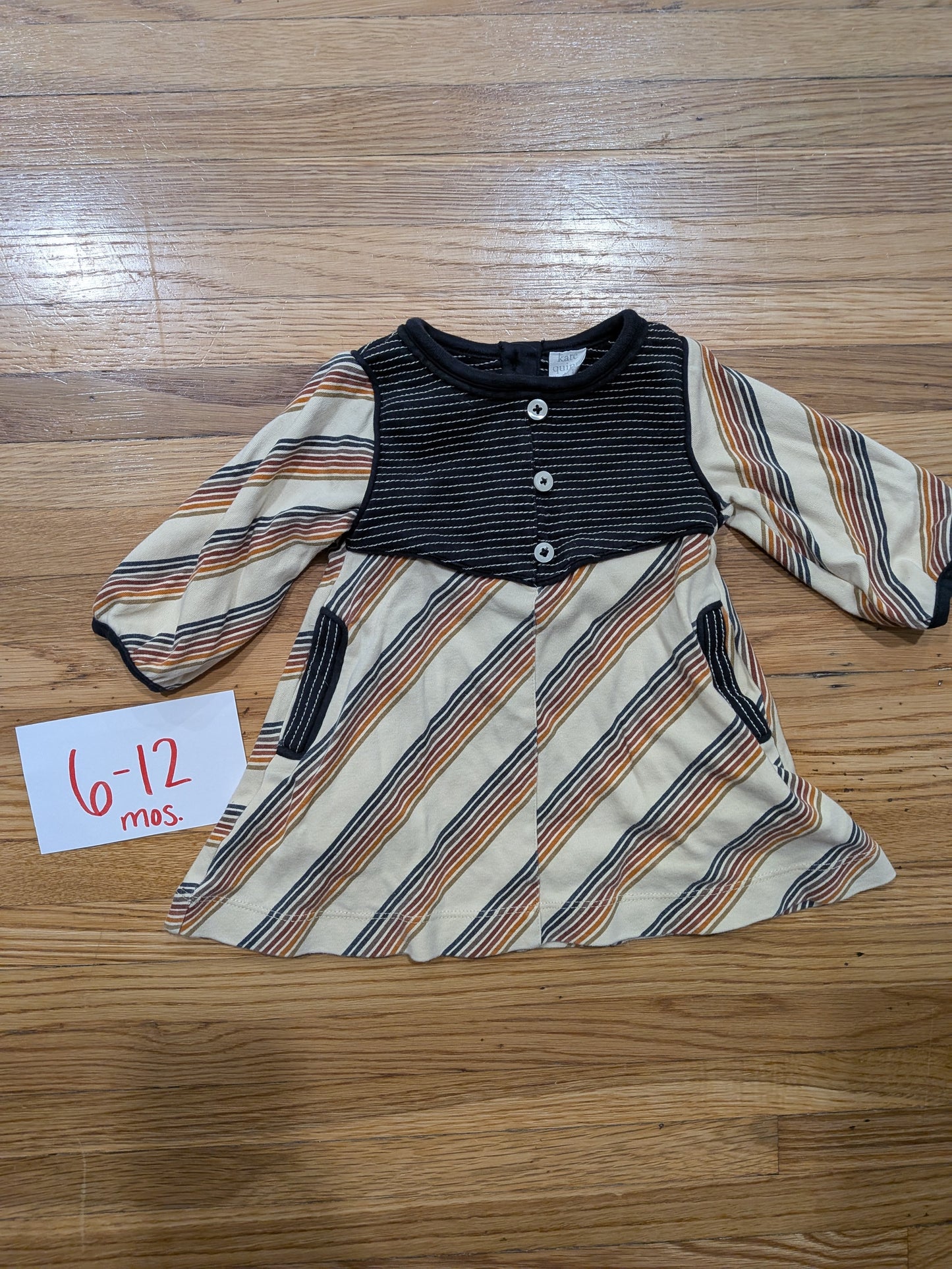 206 Kate Quinn Striped Dress Girls 6-12 mos