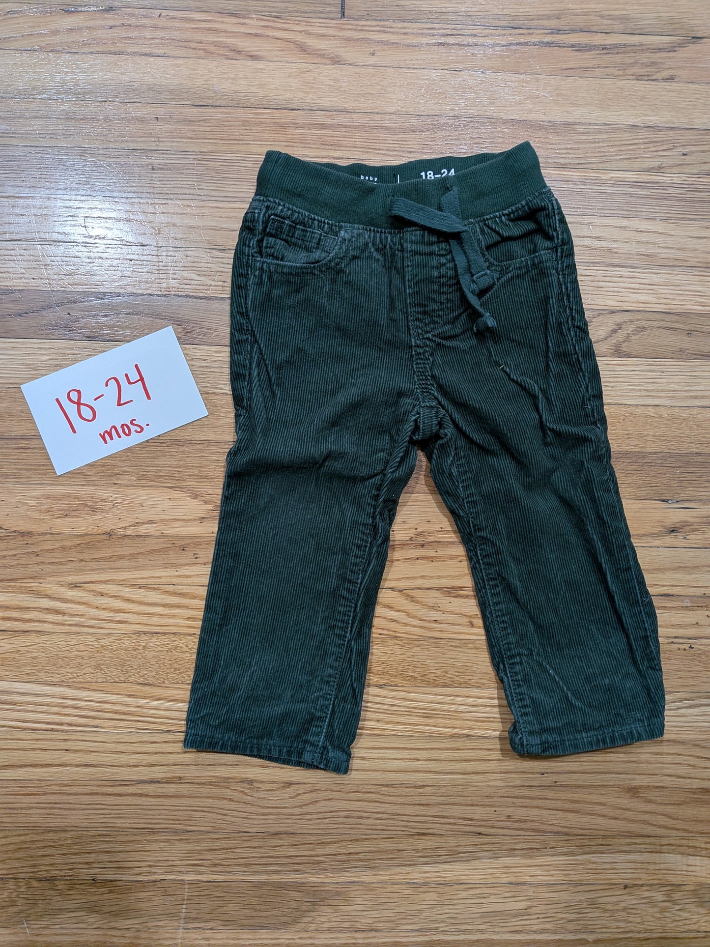 206 Gap Green Corduroy Pants Boys 18-24 mos