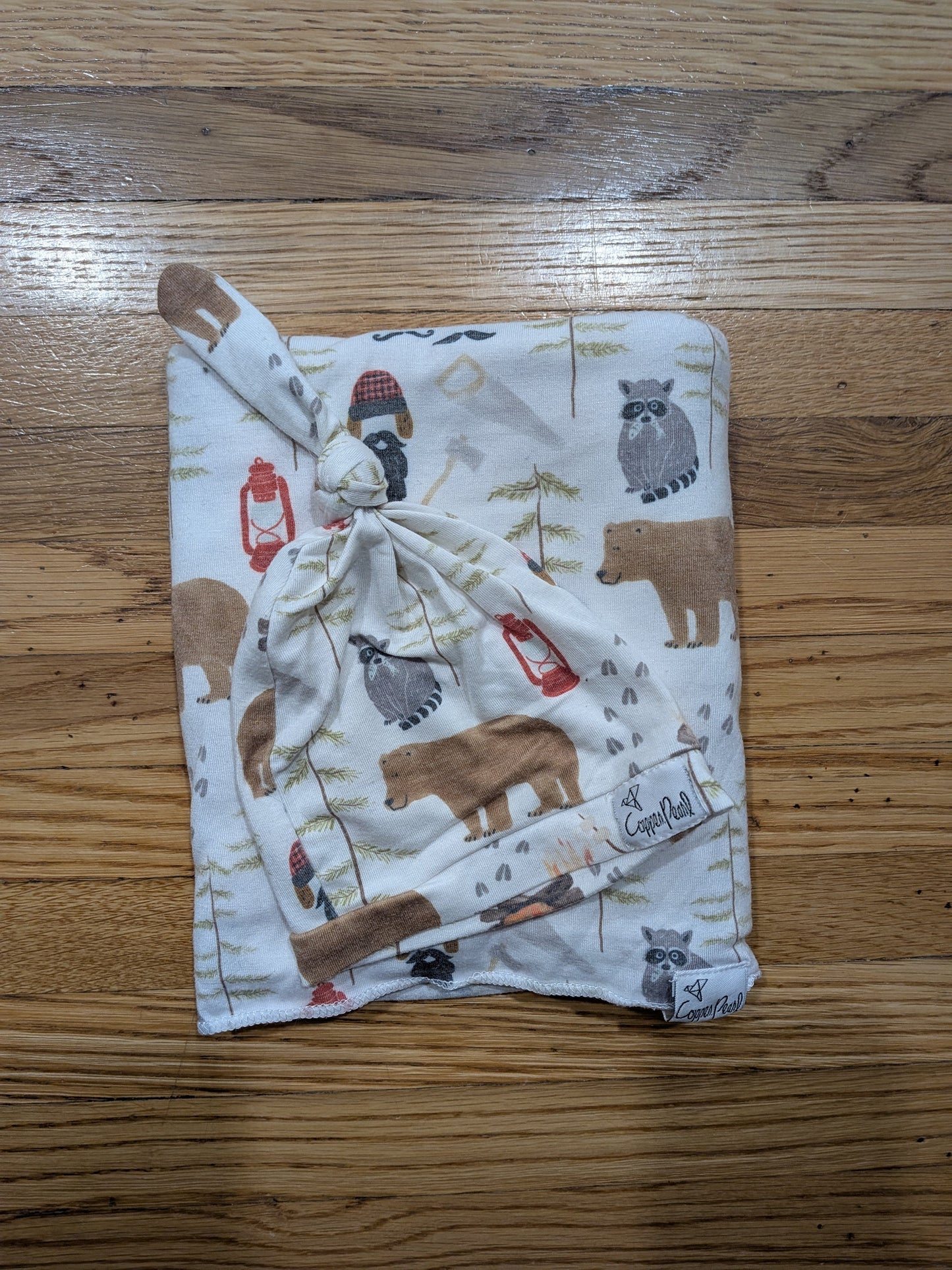 206 Copper Pearl Swaddle/ Hat set