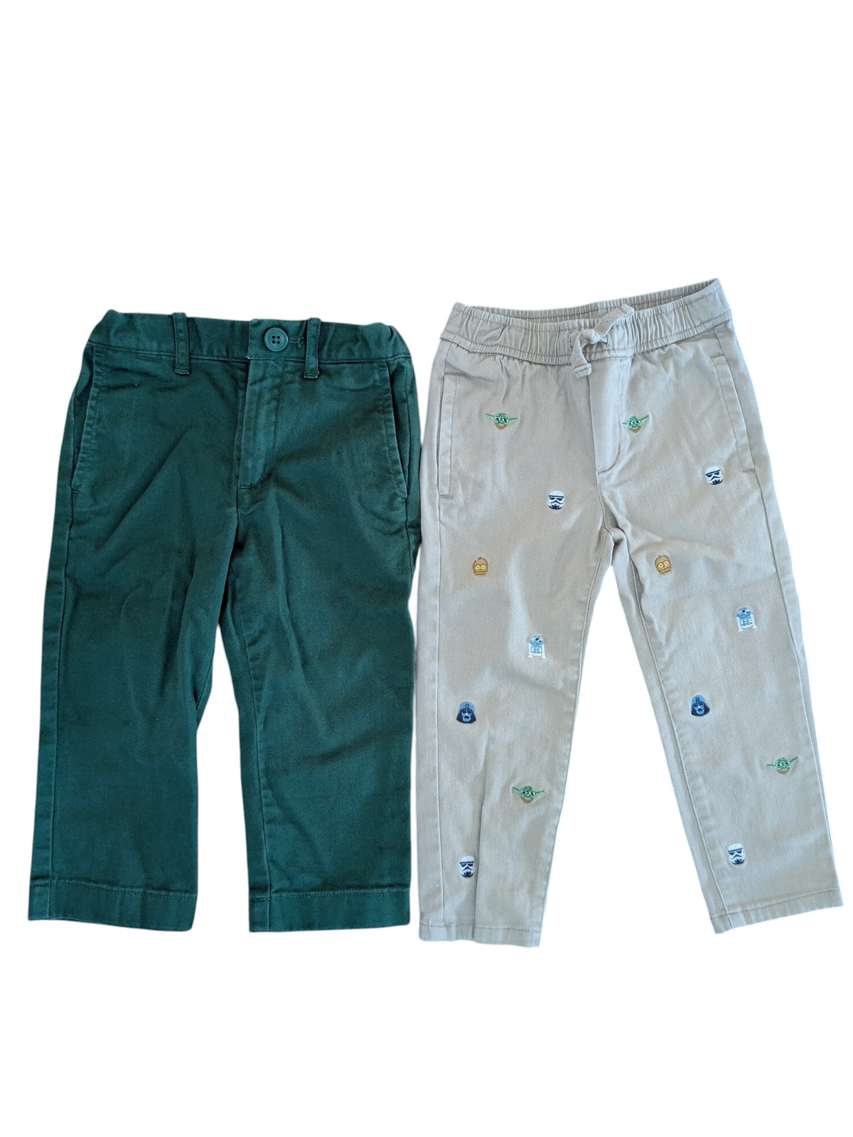 #52 2T Chino Pants bundle - Star Wars x Janie & Jack and Green Crew Cuts (1 of 2)