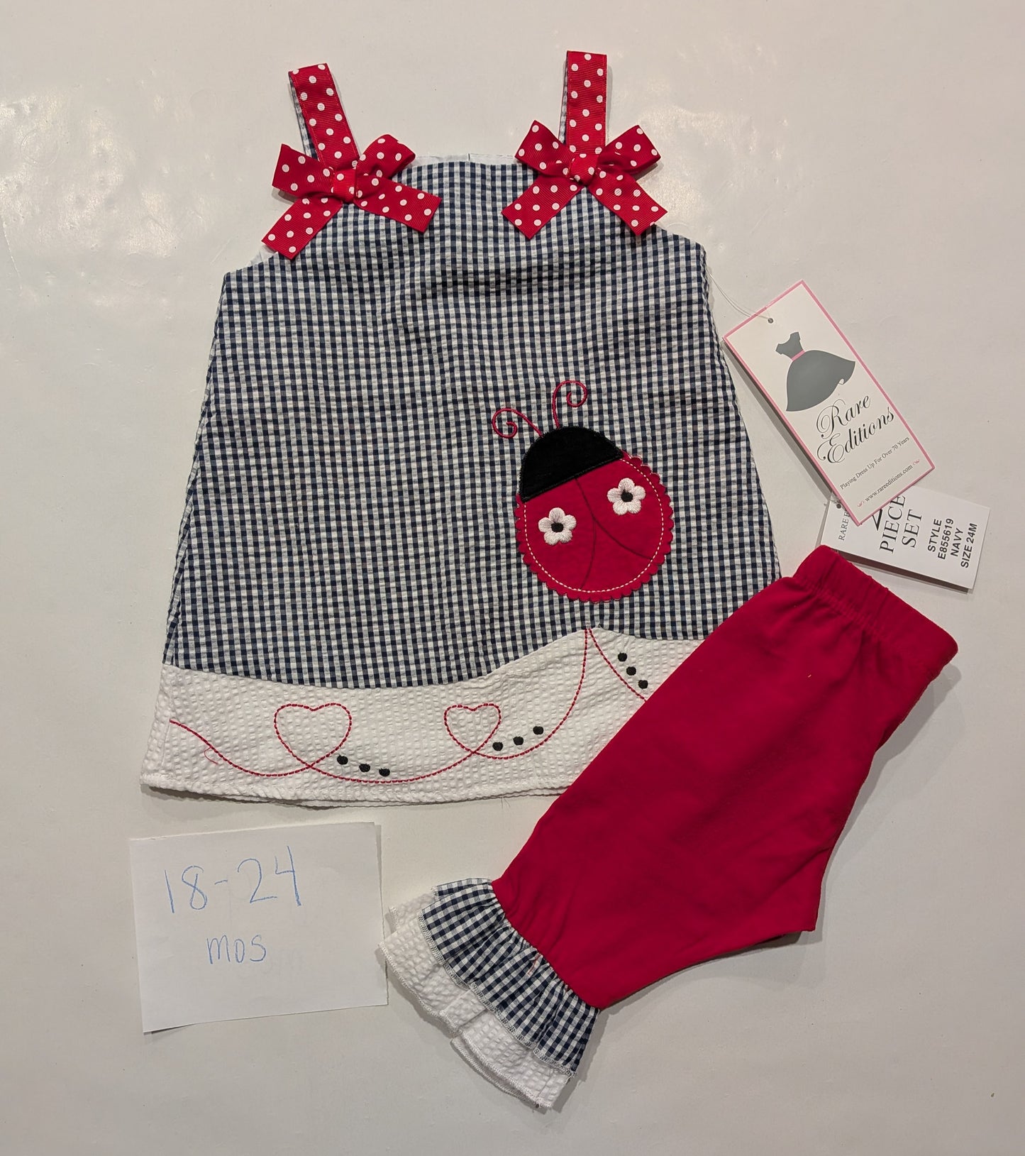 109 girls 18-24 ladybug set NWT