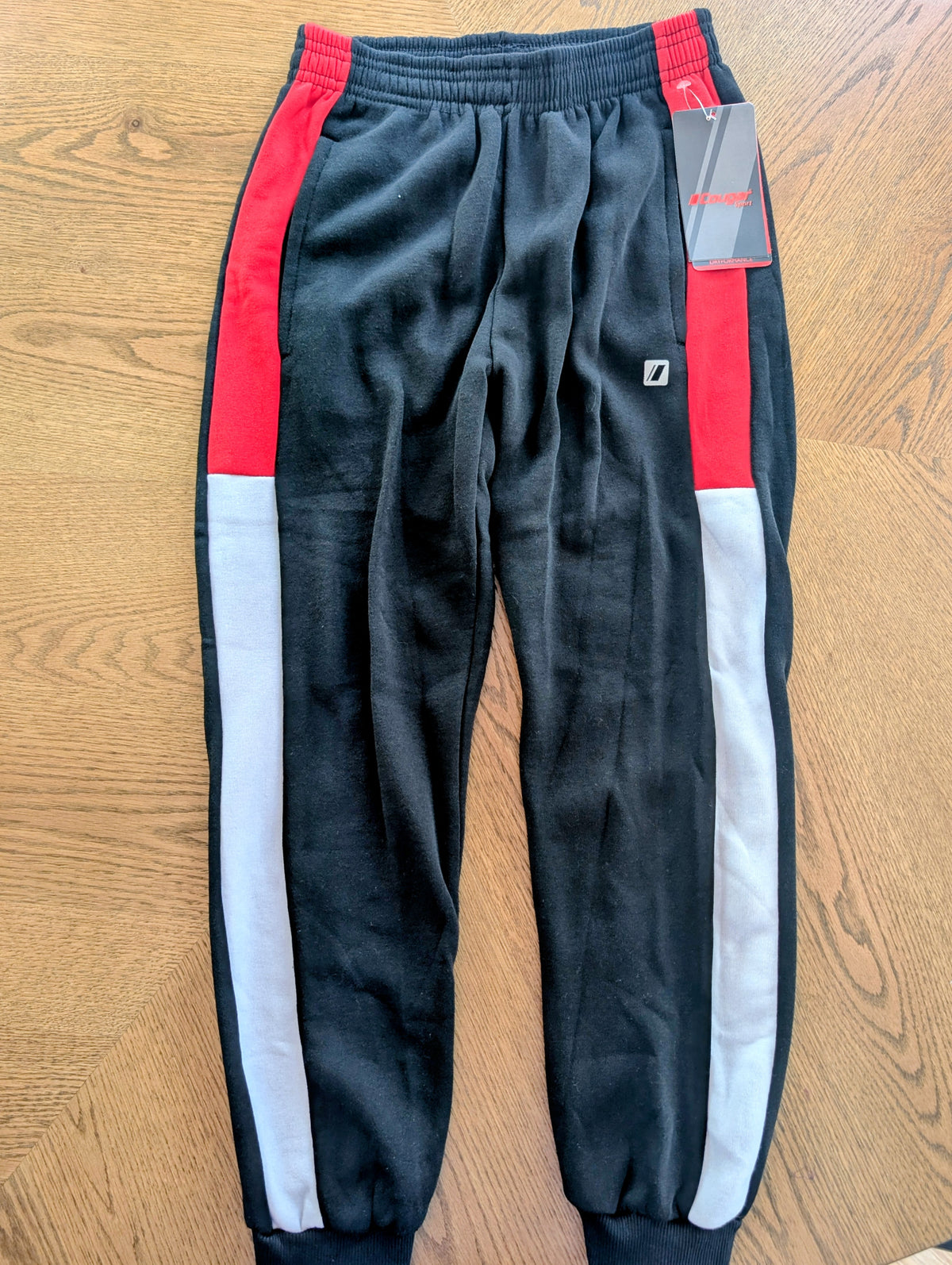 #67 Cougar Sport Red, White and Black Sweatpants Boys 8 NWT